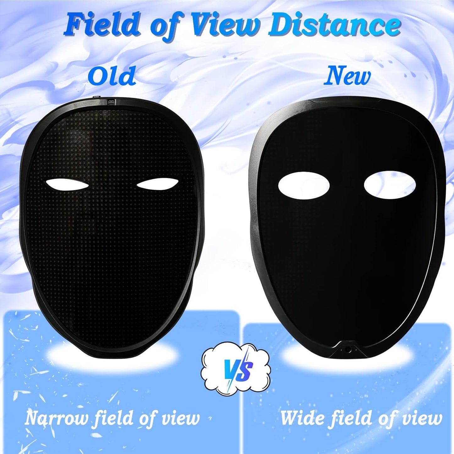 Depointer Life Led Mask with Bluetooth-compatible App Controlled, Customizable Shining Mask, unisex-adult
