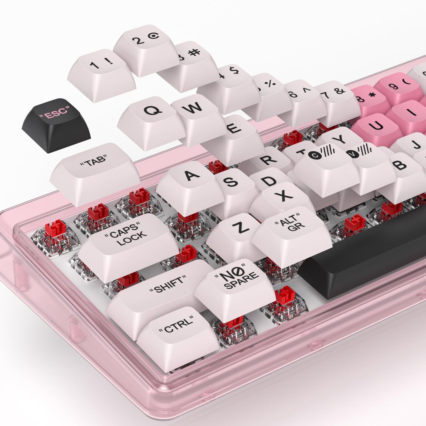 GTSP 61 Keycaps 60 Percent, Ducky One 2 Mini Keycaps for Mechanical Keyboard OEM Profile RGB PBT Keycap Set with Key Puller for Cherry MX Switches SK 61/Joker (Only keycaps) Blue
