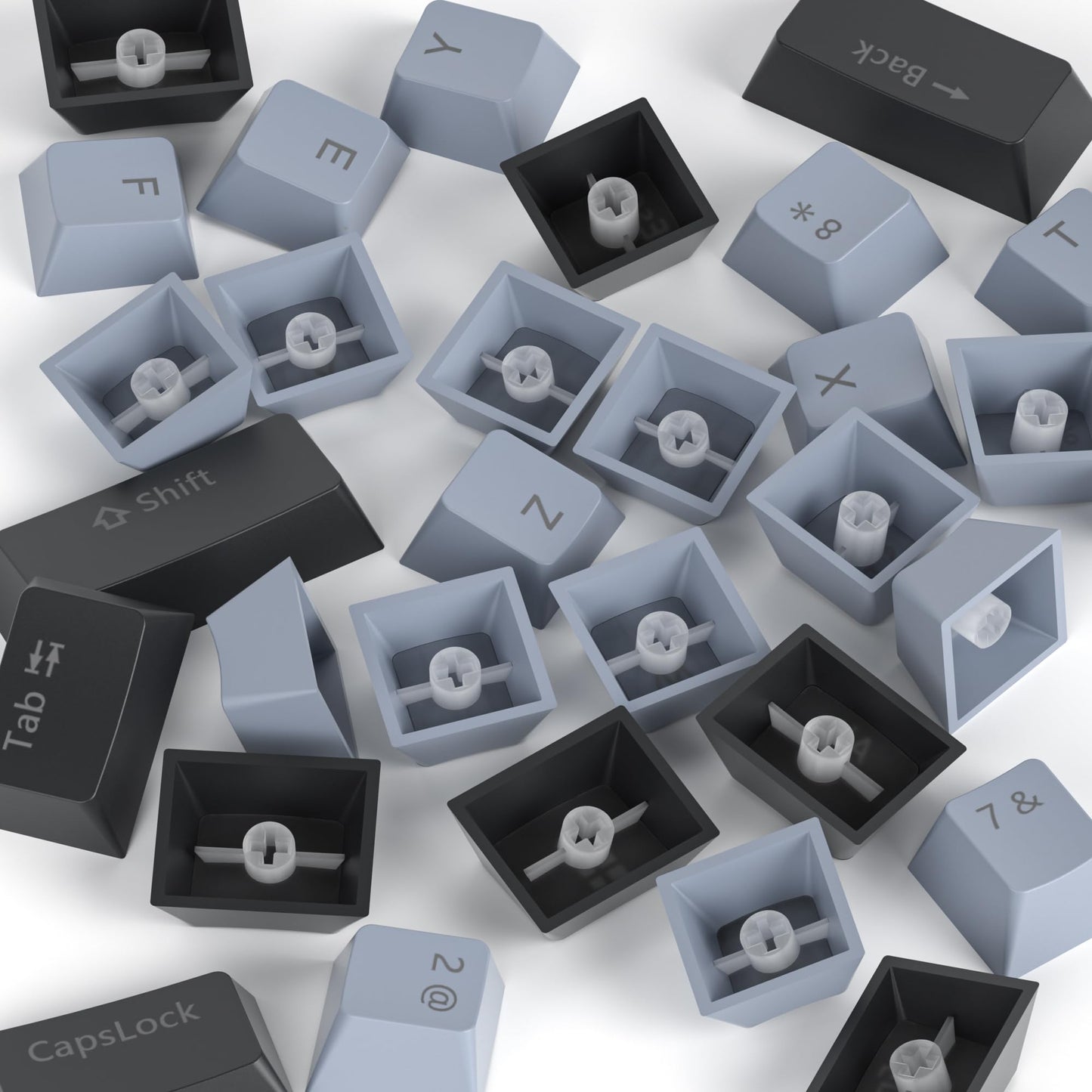 GTSP 61 Keycaps 60 Percent, Ducky One 2 Mini Keycaps for Mechanical Keyboard OEM Profile RGB PBT Keycap Set with Key Puller for Cherry MX Switches SK 61/Joker (Only keycaps) Blue