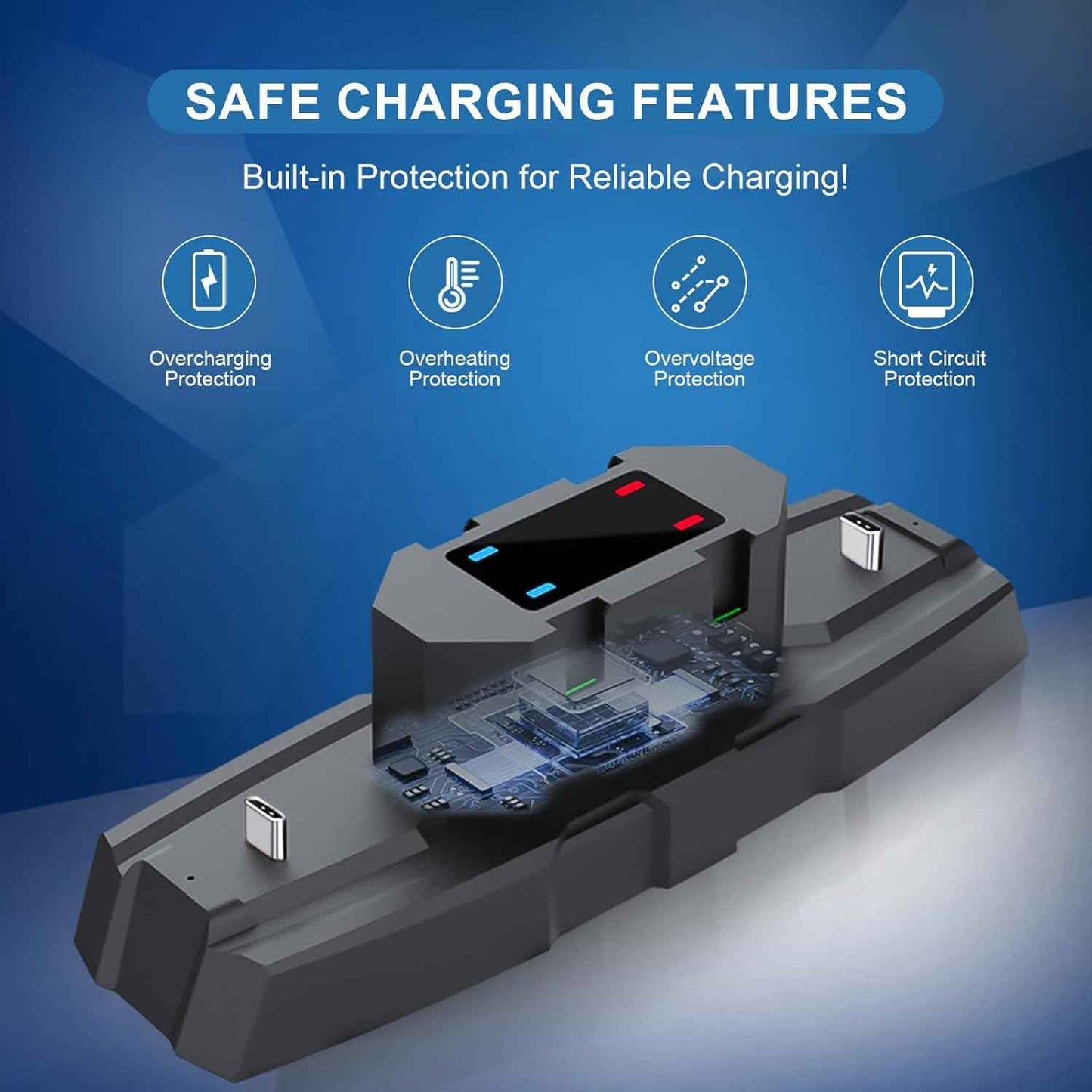 Switch Controller Charger | 6 in 1 Charging Station for Nintendo Switch & Pro Controllers