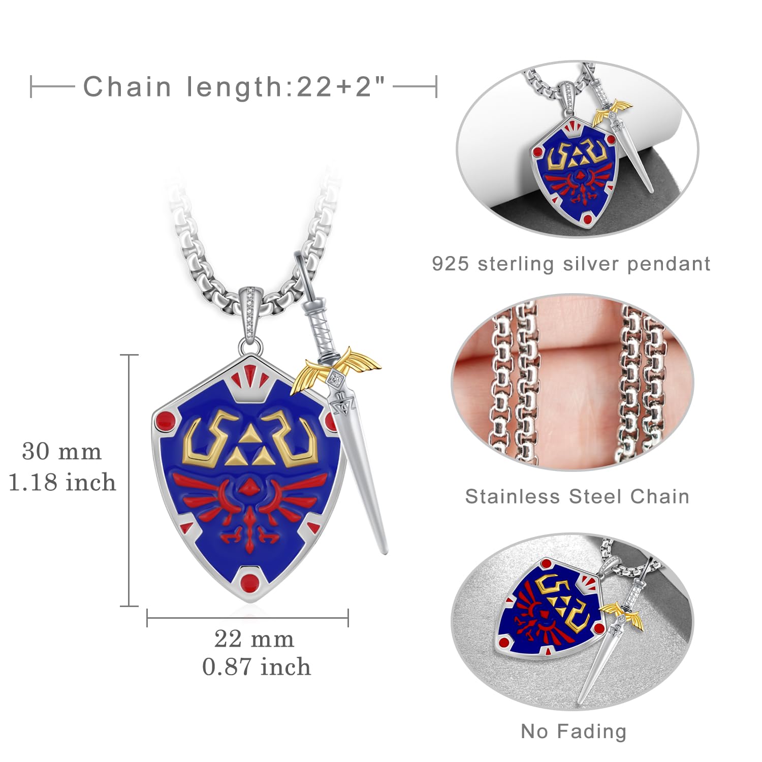Master Sword Necklace – Sterling Silver Link Sword Pendant | Hyrule Warriors Jewelry Jewelry
