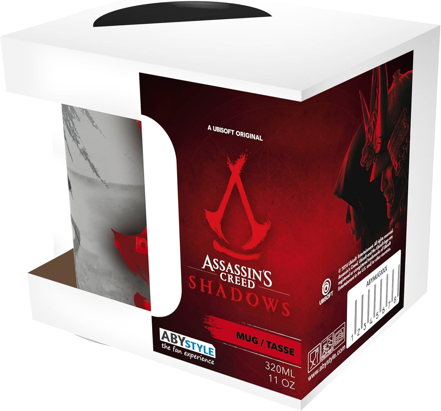 ABYSTYLE Assassin's Creed Crest Shadows Ceramic Coffee Mug 11 Oz. Video Game Drinkware Home & Kitchen Essential Gift
