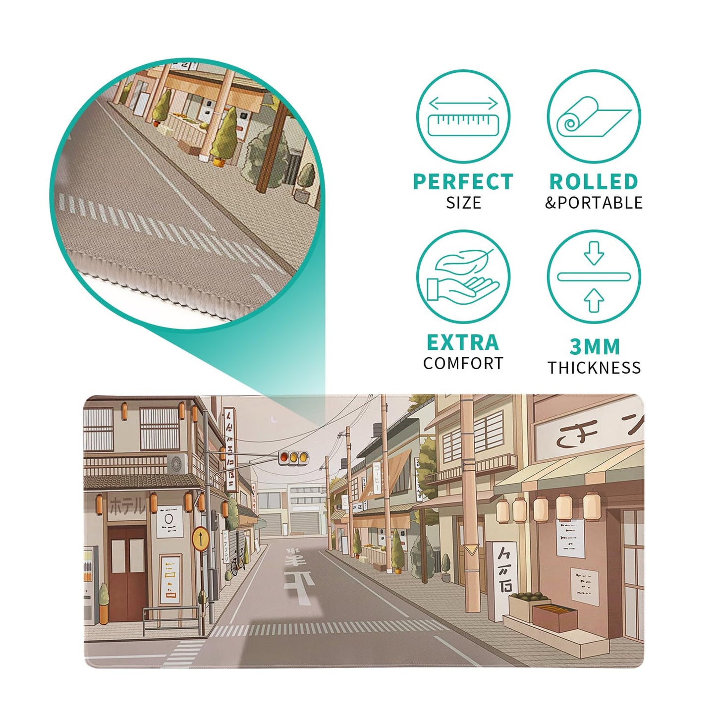 Mountain Gaming Mouse Pad 27.6x11.8 Inch Forest Large Mousepad Extended Grey Mousepad Gaming Non-Slip Rubber Base Stitched Edges Keyboard Mouse Mat Desk Pad for Office Home and Game