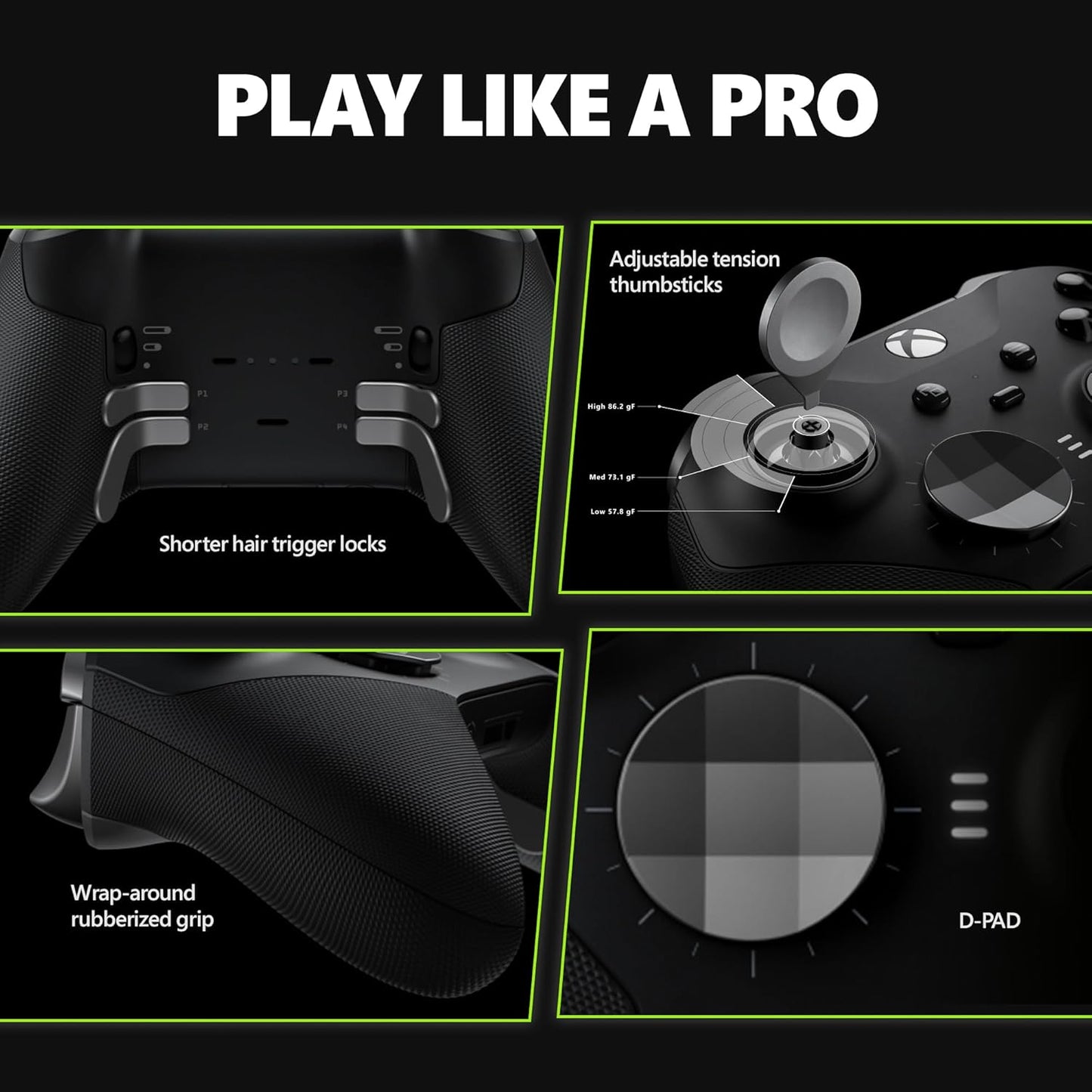 Xbox Elite Series 2 Core Wireless Gaming Controller – Black – Xbox Series X|S, Xbox One, Windows PC, Android, and iOS