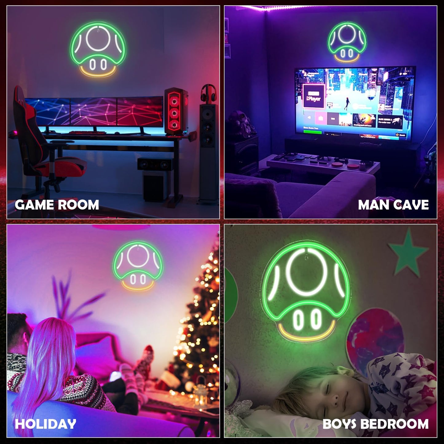 Kavaas Gamer Neon Sign, UV Printed Gaming Neon Sign for Gamer Room Decor - LED Video Game Neon Lights for Bedroom Boys, Gaming Wall decor - Best Gamer Gifts for Teenage Boys, Christmas