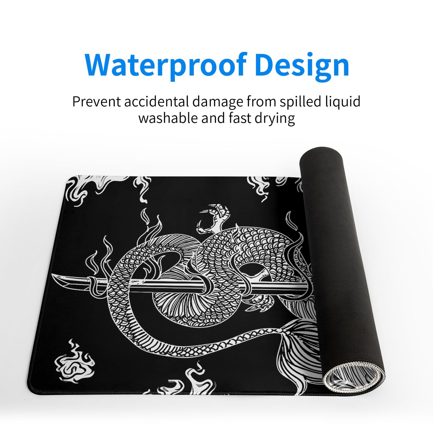 Mountain Gaming Mouse Pad 27.6x11.8 Inch Forest Large Mousepad Extended Grey Mousepad Gaming Non-Slip Rubber Base Stitched Edges Keyboard Mouse Mat Desk Pad for Office Home and Game