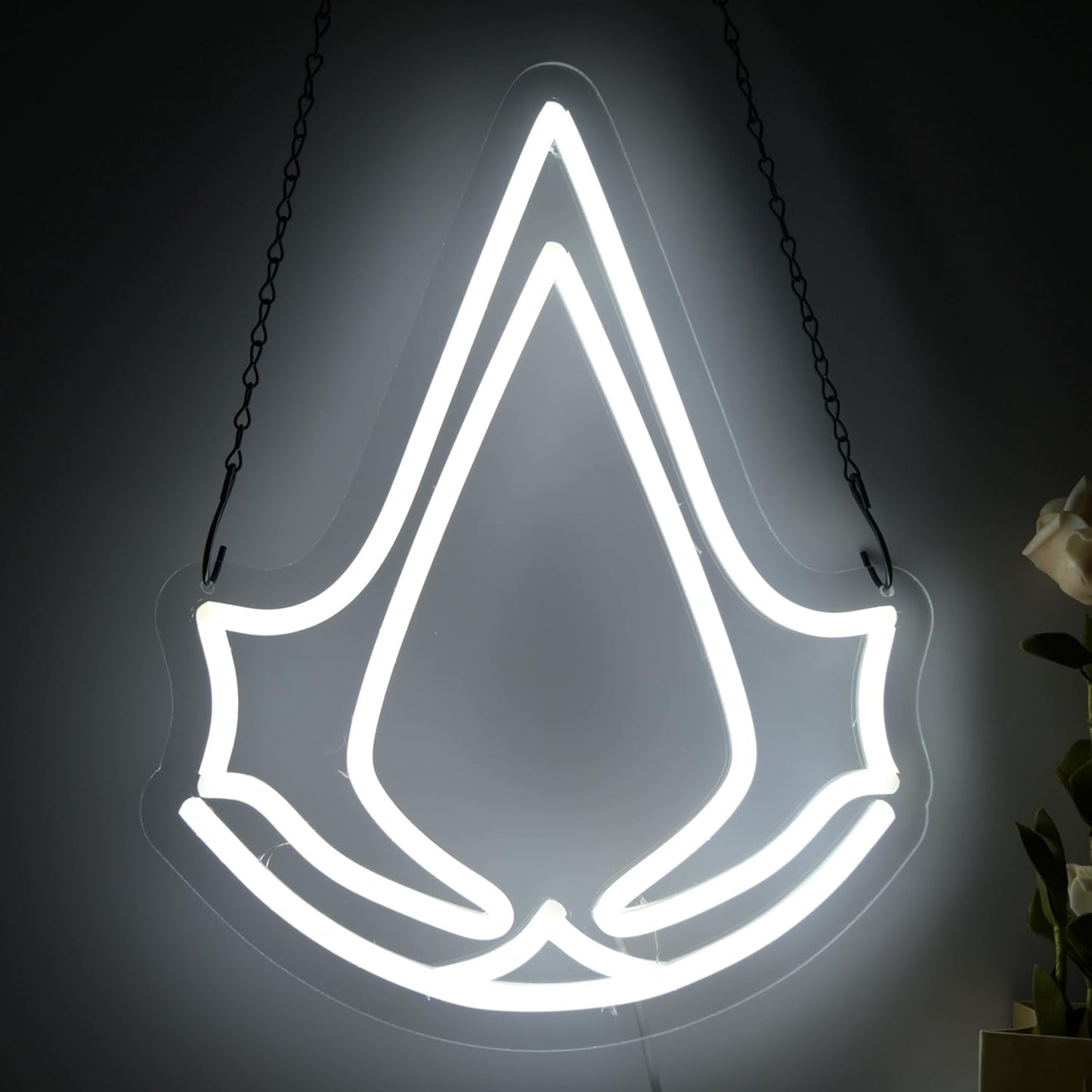 Assassin Neon Sign - LED Gaming Wall Decor | USB Powered Gamer Gift 11x13.8IN