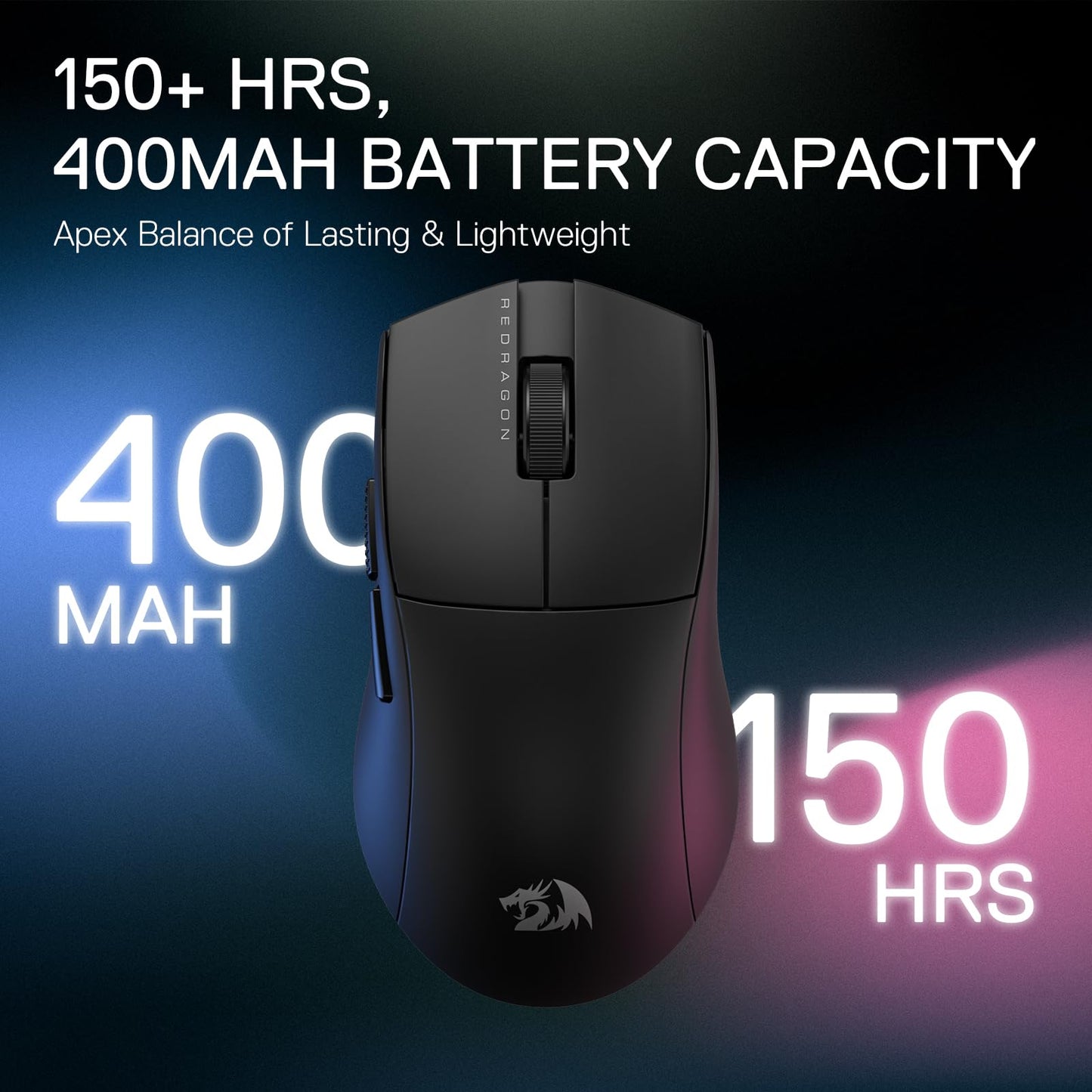 Redragon M916AK PRO 3-Mode Anime Gaming Mouse, 42G Ultra-Light 26K DPI Gaming Mouse w/Ergonomic Natural Grip Build, Full Programmable Buttons, Software Supports DIY Keybinds & DPI
