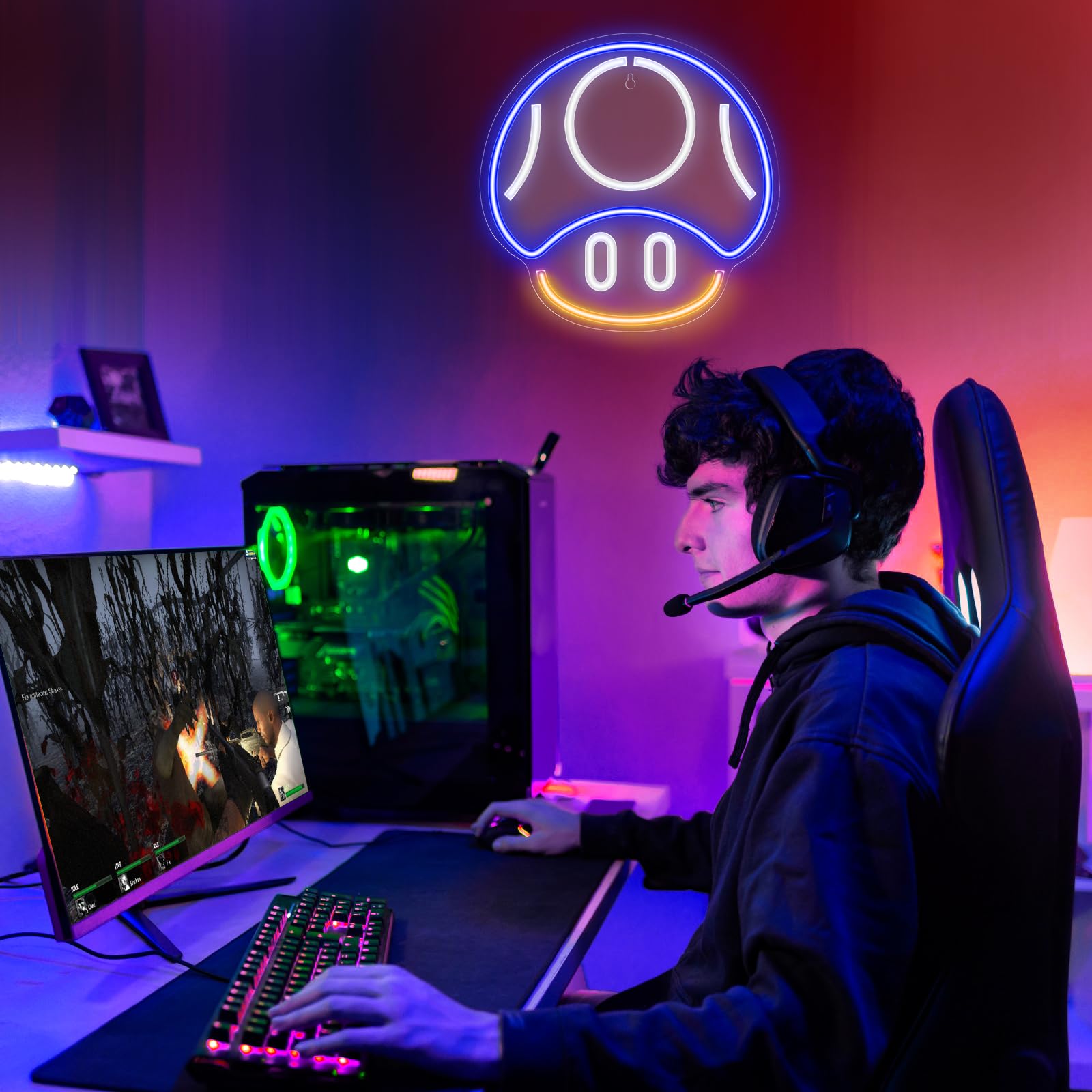 Gaming Neon Sign - LED Neon Light for Game Room Decoration | Teen Gamer Gift Home Decor