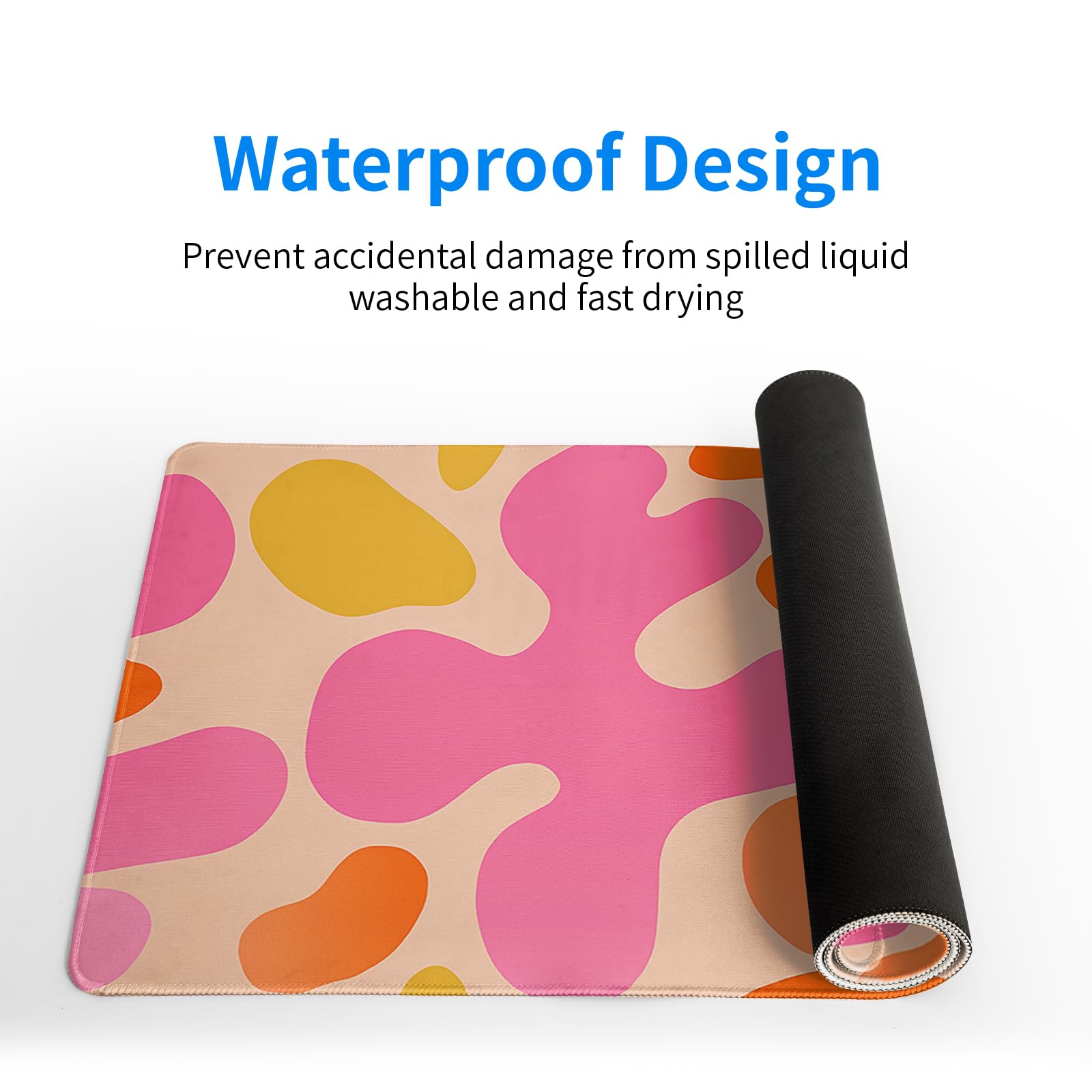 Mountain Gaming Mouse Pad 27.6x11.8 Inch Forest Large Mousepad Extended Grey Mousepad Gaming Non-Slip Rubber Base Stitched Edges Keyboard Mouse Mat Desk Pad for Office Home and Game