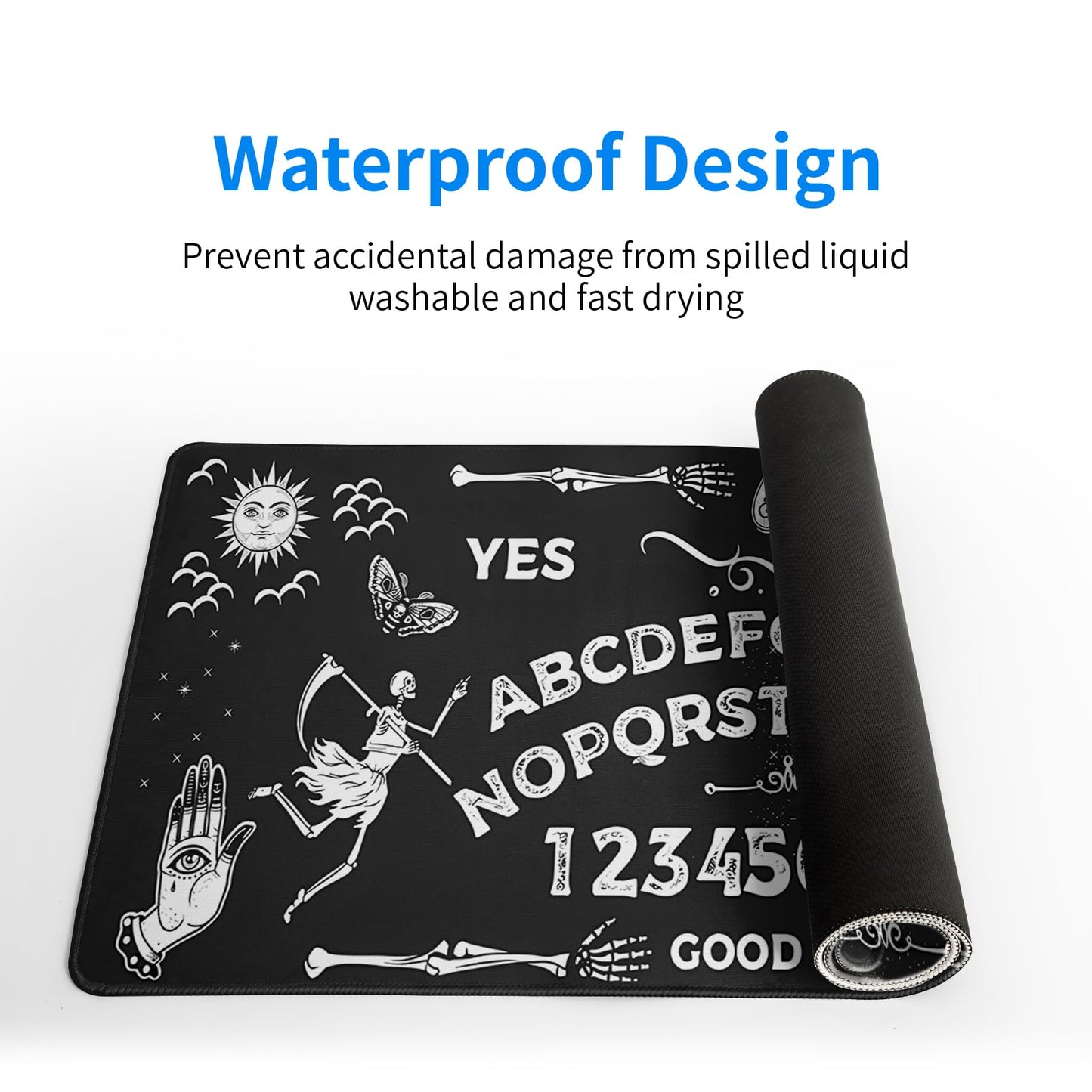 Mountain Gaming Mouse Pad 27.6x11.8 Inch Forest Large Mousepad Extended Grey Mousepad Gaming Non-Slip Rubber Base Stitched Edges Keyboard Mouse Mat Desk Pad for Office Home and Game