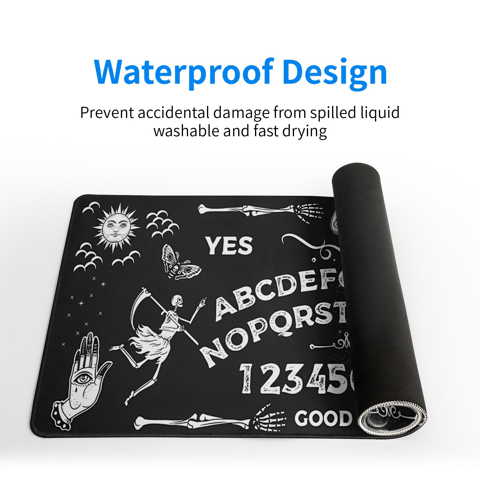 Mountain Gaming Mouse Pad 27.6x11.8 Inch Forest Large Mousepad Extended Grey Mousepad Gaming Non-Slip Rubber Base Stitched Edges Keyboard Mouse Mat Desk Pad for Office Home and Game