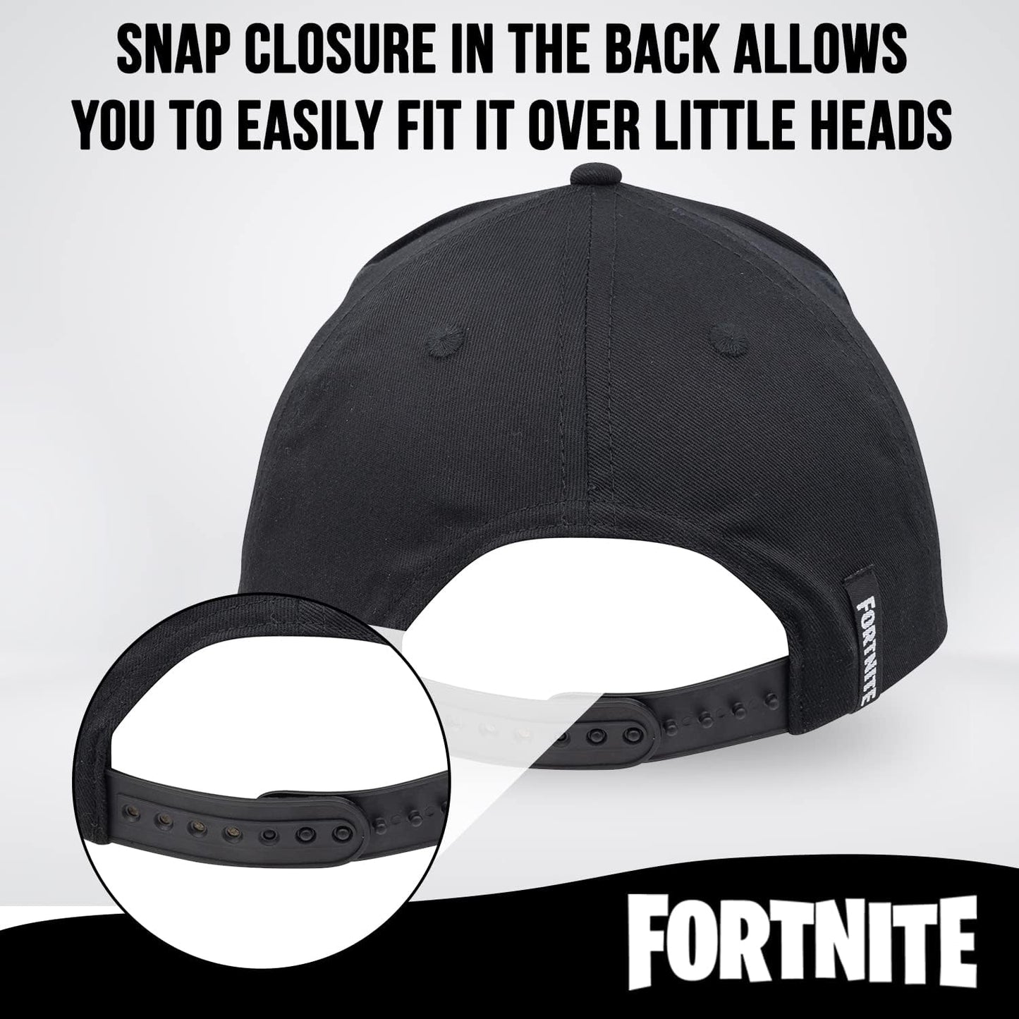 FORTNITE Baseball Cap for Boys, Quality Made Boys Hat and Fitted Cap, Flatbrim Baseball Hat with Sleek Design
