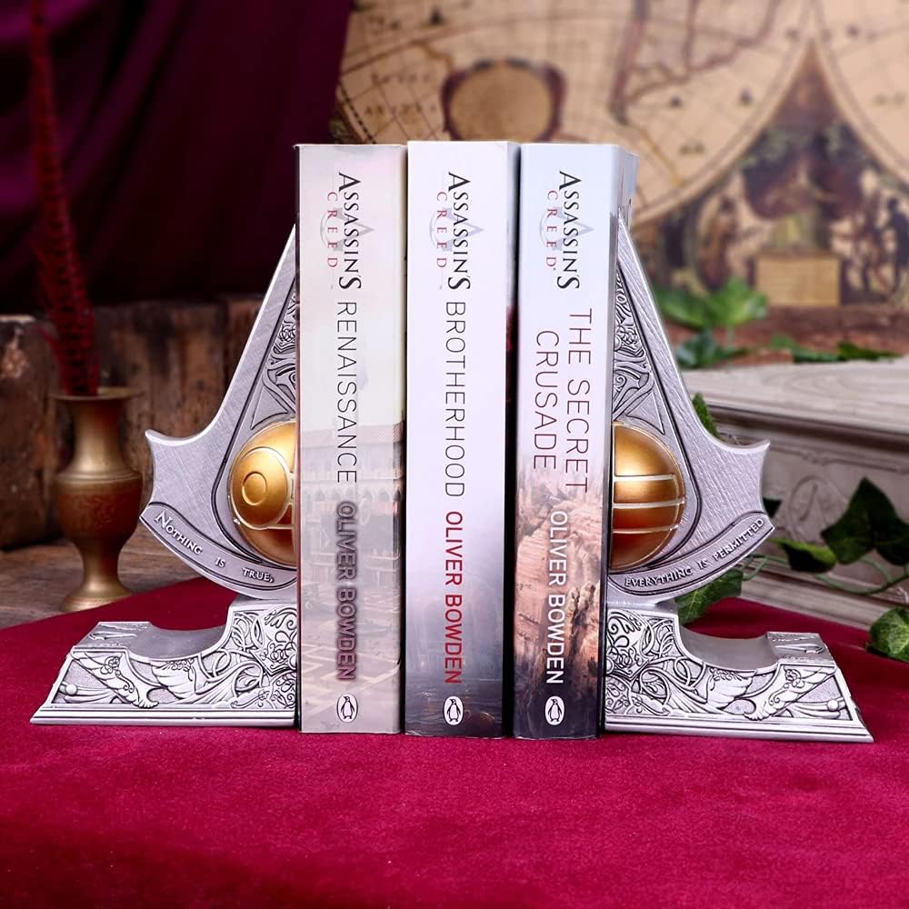 Assassin's Creed Bookends β Official Licensed Resin Apple of Eden Decor, Silver 18.5cm