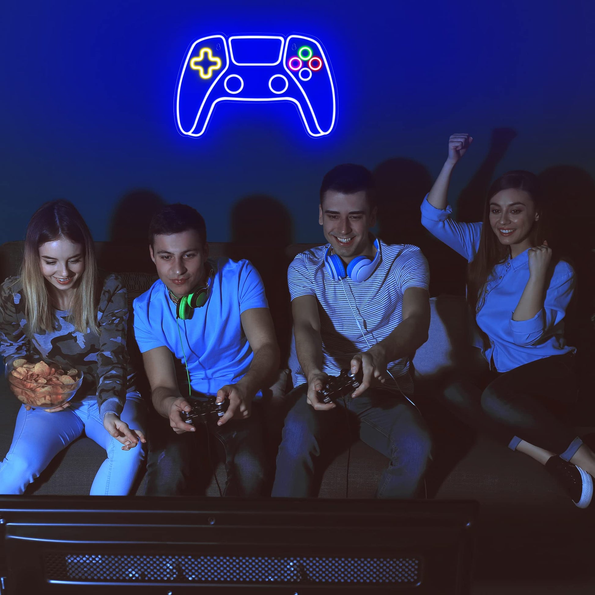 Gaming Neon Sign - LED Neon Light for Game Room Decoration | Teen Gamer Gift Home Decor