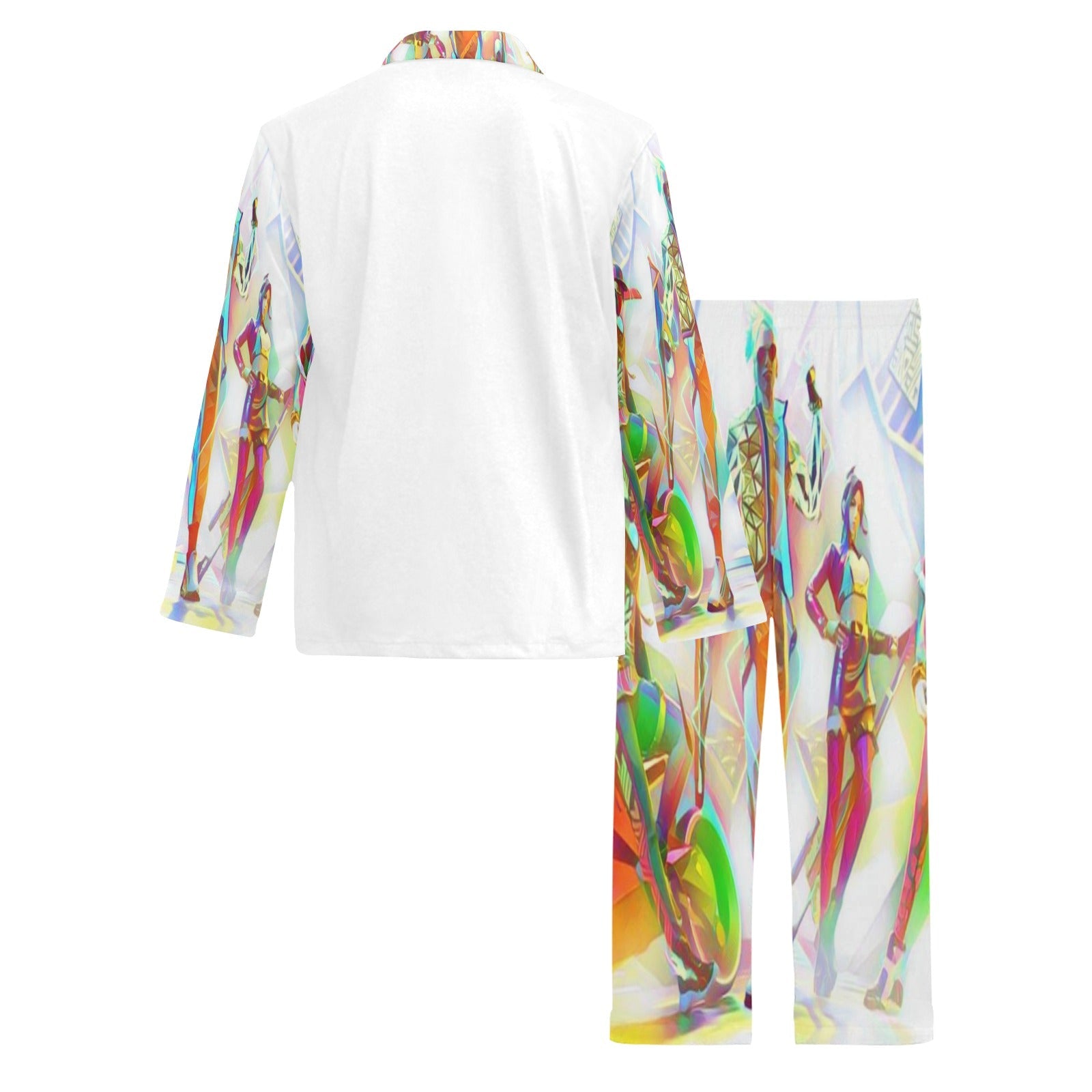 Men's V-Neck Long Pajama Set