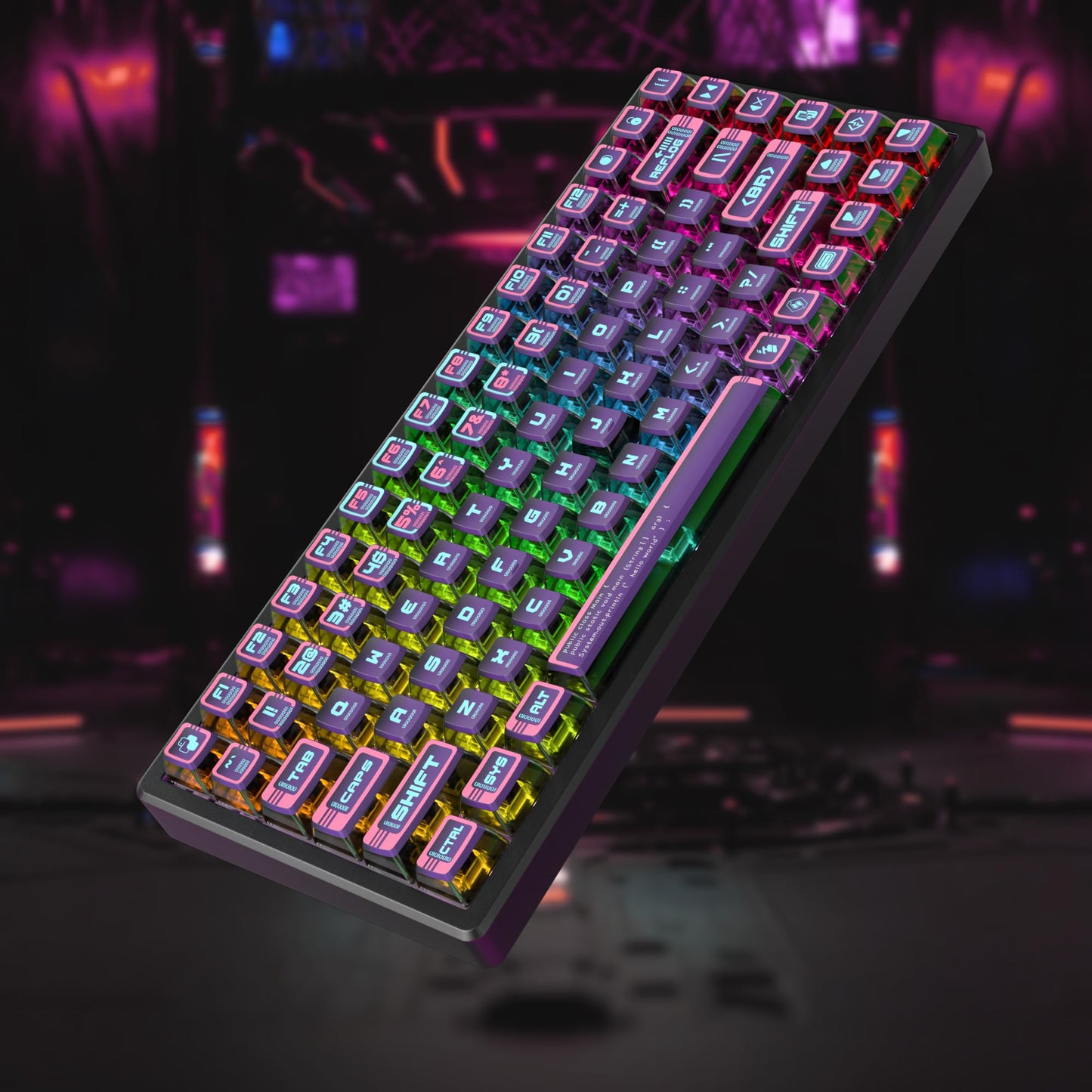 GTSP 61 Keycaps 60 Percent, Ducky One 2 Mini Keycaps for Mechanical Keyboard OEM Profile RGB PBT Keycap Set with Key Puller for Cherry MX Switches SK 61/Joker (Only keycaps) Blue