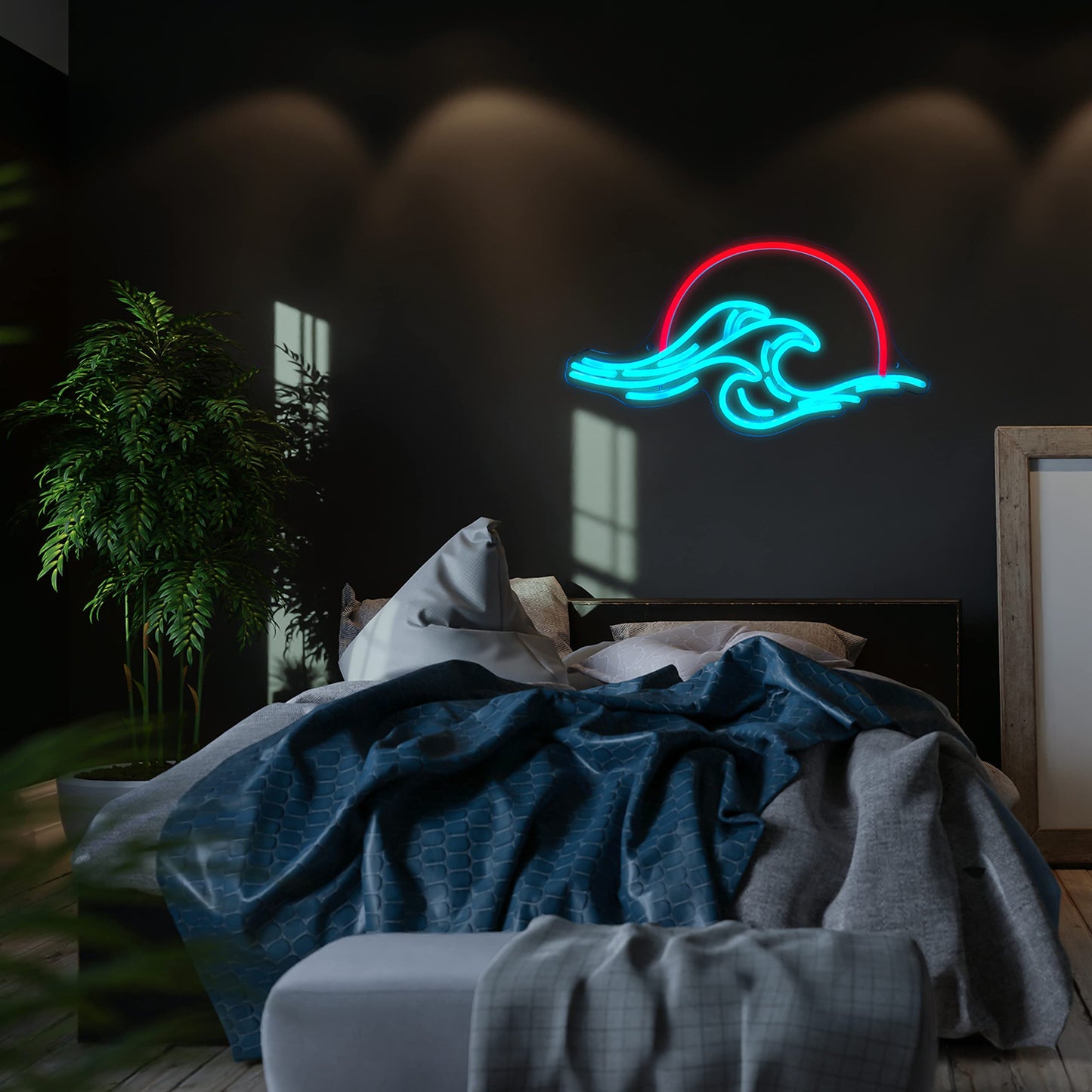 Dleouly Anime Neon Sign, LED Red Cloud Neon Signs for Wall Decor, Dimmable Gaming Neon Sign Wall Signs USB Night Neon Light for Bedroom Game Room Man Cave Party, Gifts for Your Son, Boyfriend(12x7in)