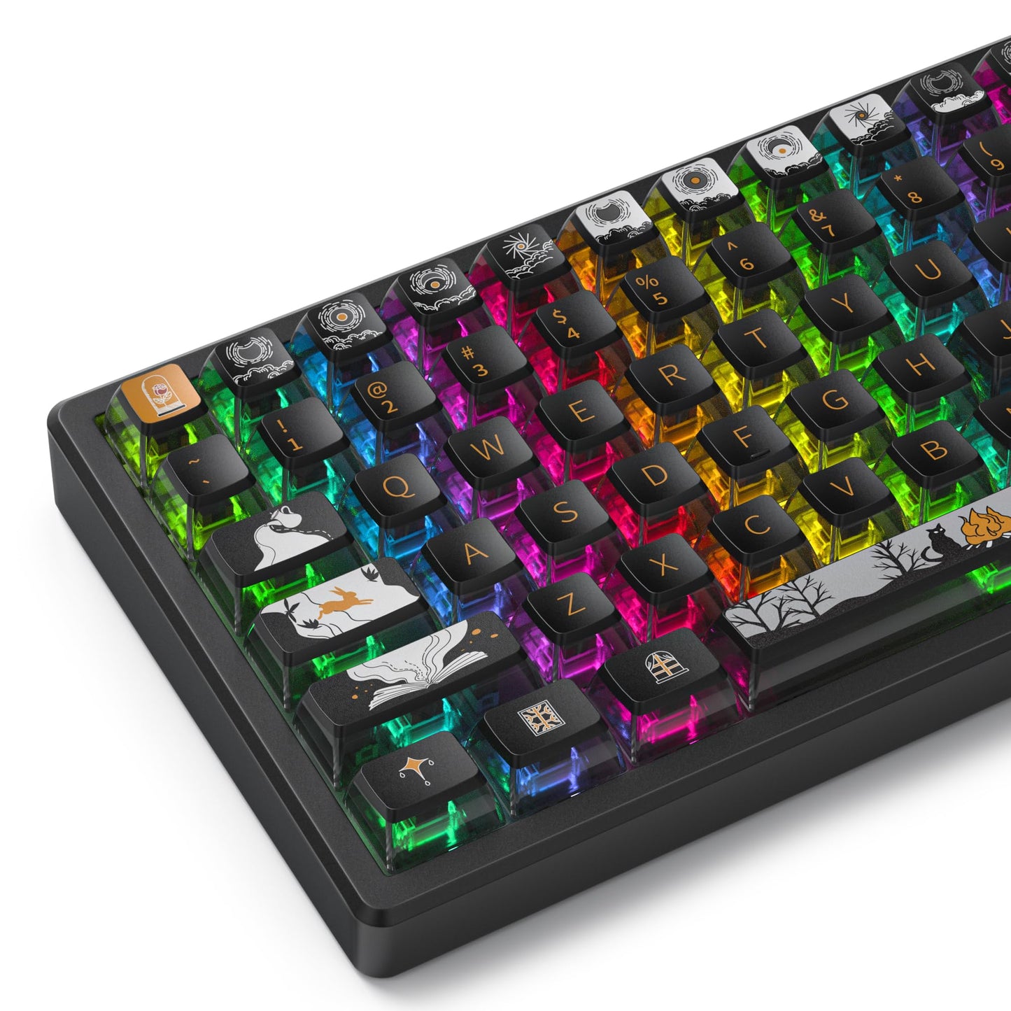 GTSP 61 Keycaps 60 Percent, Ducky One 2 Mini Keycaps for Mechanical Keyboard OEM Profile RGB PBT Keycap Set with Key Puller for Cherry MX Switches SK 61/Joker (Only keycaps) Blue