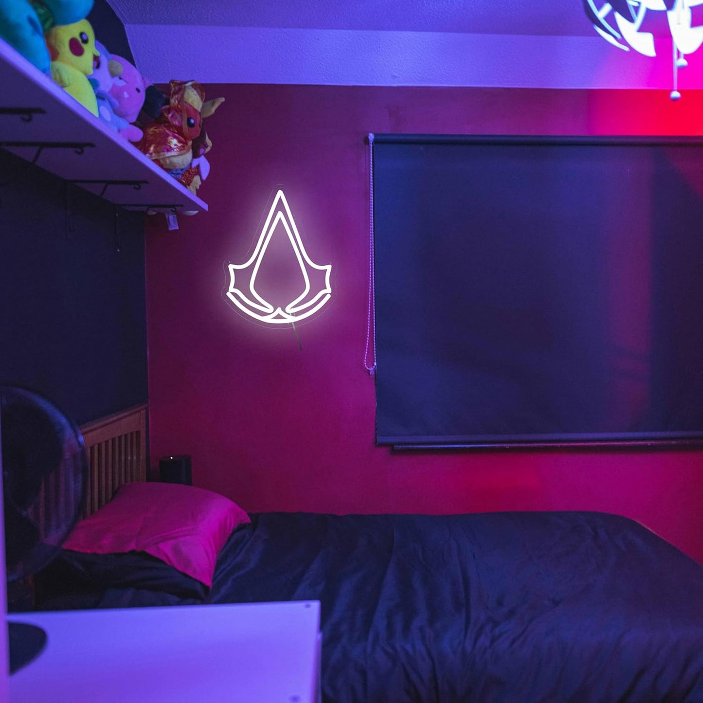 Assassin Neon Sign - LED Gaming Wall Decor | USB Powered Gamer Gift 11x13.8IN