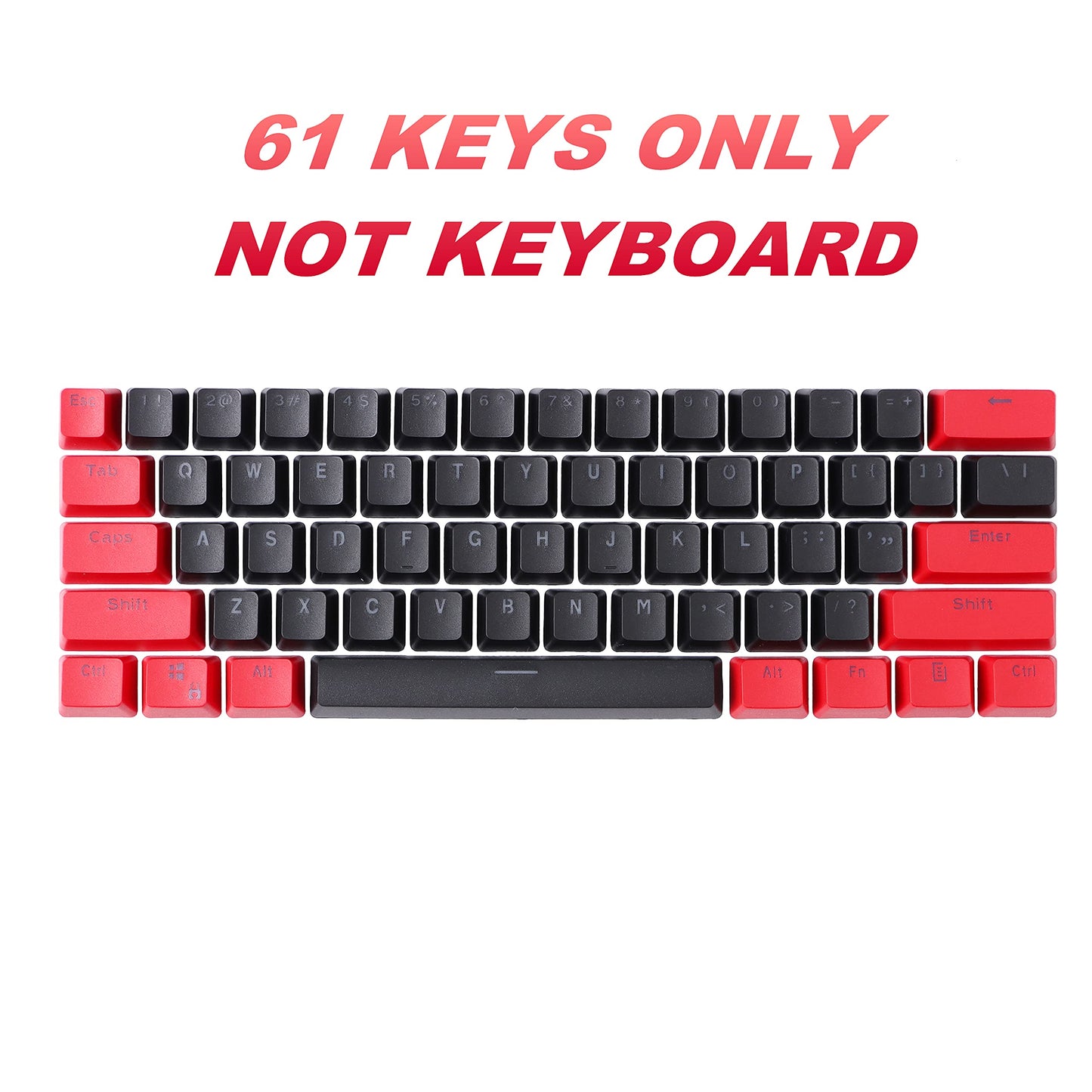 GTSP 61 Keycaps 60 Percent, Ducky One 2 Mini Keycaps for Mechanical Keyboard OEM Profile RGB PBT Keycap Set with Key Puller for Cherry MX Switches SK 61/Joker (Only keycaps) Blue