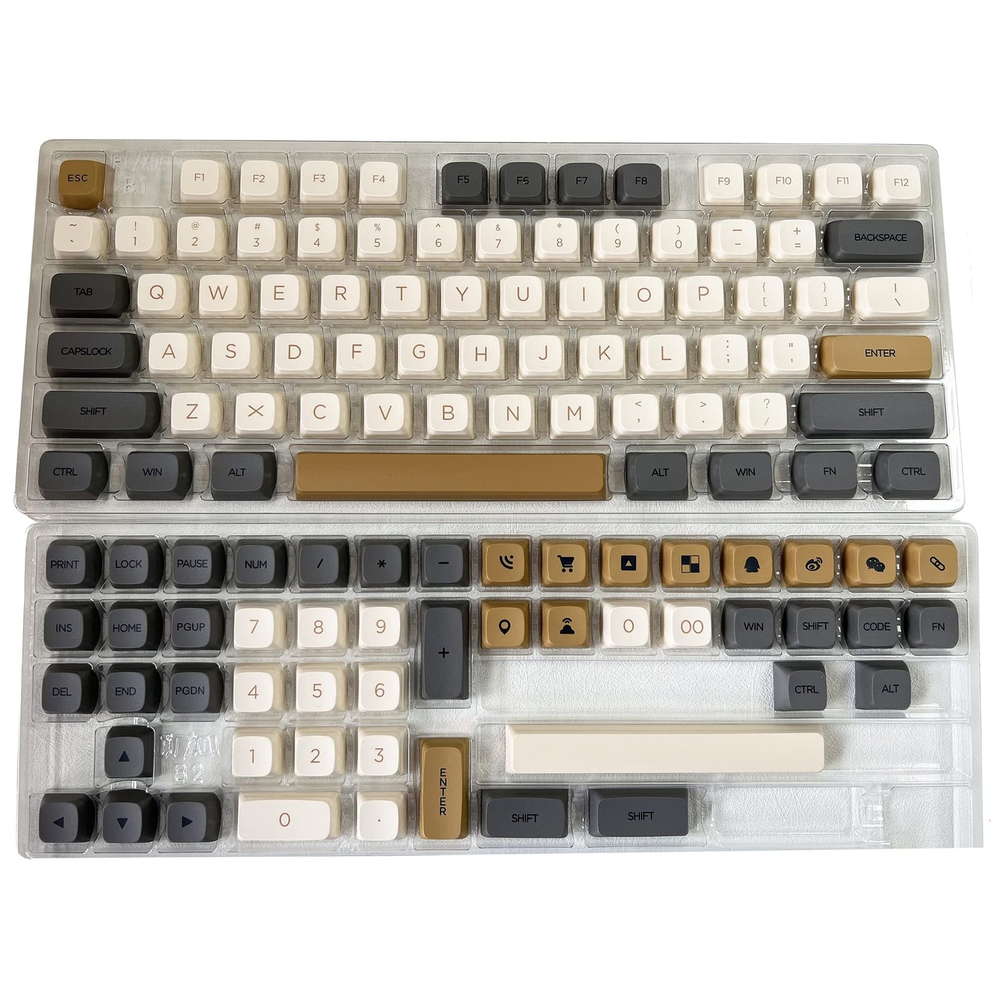 GTSP 61 Keycaps 60 Percent, Ducky One 2 Mini Keycaps for Mechanical Keyboard OEM Profile RGB PBT Keycap Set with Key Puller for Cherry MX Switches SK 61/Joker (Only keycaps) Blue