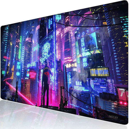 Extended Gaming Mouse Pad – Large Waterproof Mat with Stitched Edges & Non-Slip Rubber Base Mousepad