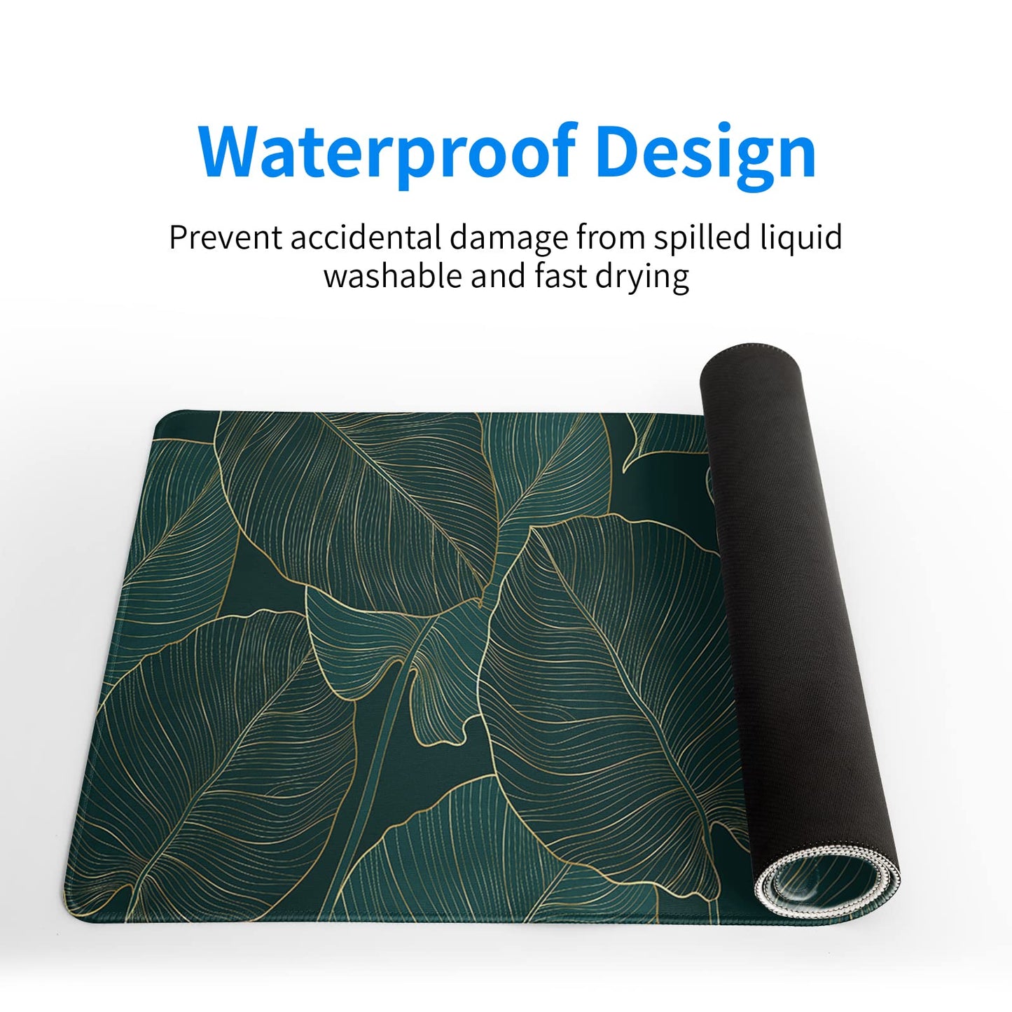 Mountain Gaming Mouse Pad 27.6x11.8 Inch Forest Large Mousepad Extended Grey Mousepad Gaming Non-Slip Rubber Base Stitched Edges Keyboard Mouse Mat Desk Pad for Office Home and Game