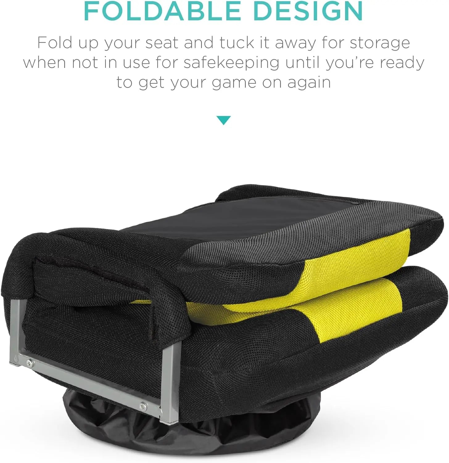 Best Choice Products Swivel Gaming Chair 360 Degree Multipurpose Floor Chair Rocker for TV, Reading, Playing Video Games w/Lumbar Support, Armrest Handles, Adjustable Backrest - Black/Red