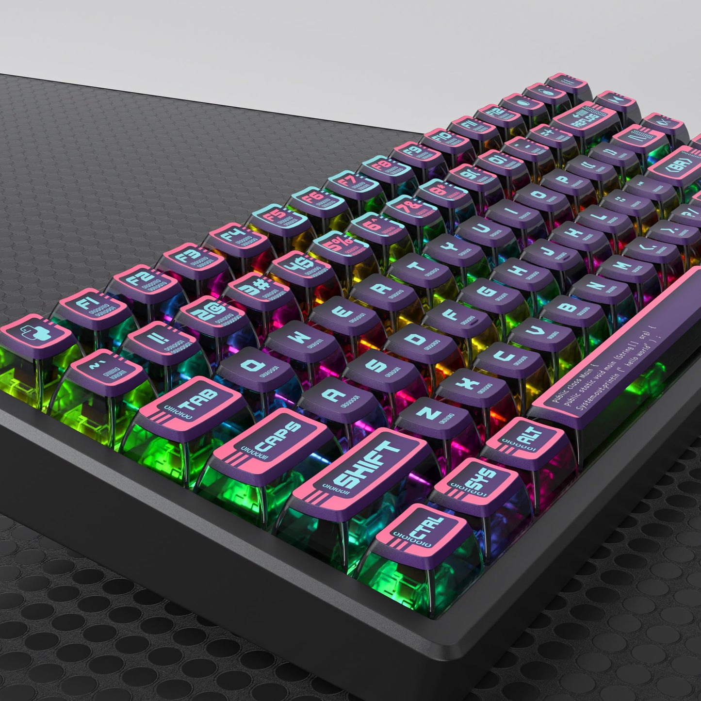 GTSP 61 Keycaps 60 Percent, Ducky One 2 Mini Keycaps for Mechanical Keyboard OEM Profile RGB PBT Keycap Set with Key Puller for Cherry MX Switches SK 61/Joker (Only keycaps) Blue