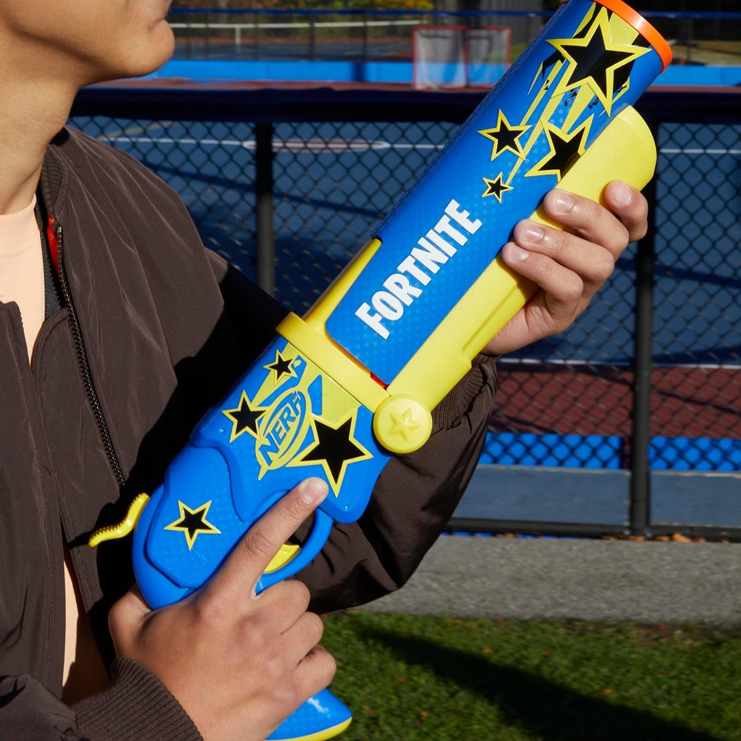 Nerf Fortnite Blaster β Half Tone Hero Wrap | Break Open Barrel, 12 Elite Darts Toy