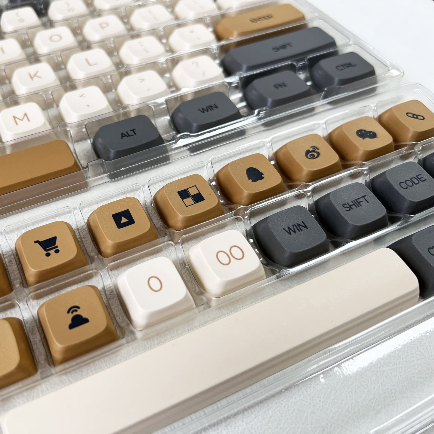 GTSP 61 Keycaps 60 Percent, Ducky One 2 Mini Keycaps for Mechanical Keyboard OEM Profile RGB PBT Keycap Set with Key Puller for Cherry MX Switches SK 61/Joker (Only keycaps) Blue