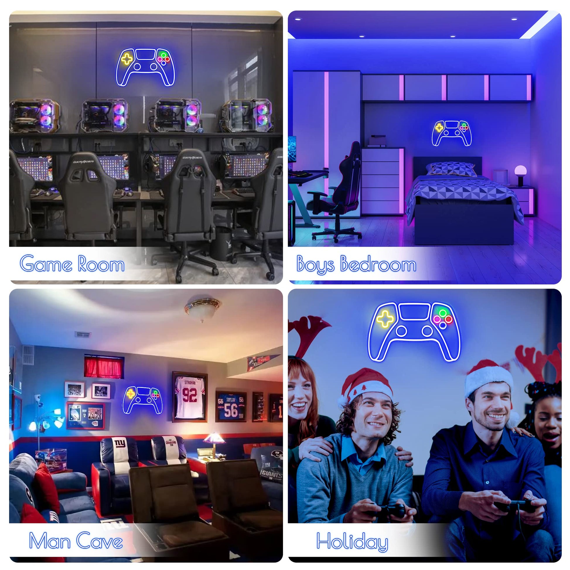 Gaming Neon Sign - LED Neon Light for Game Room Decoration | Teen Gamer Gift Home Decor