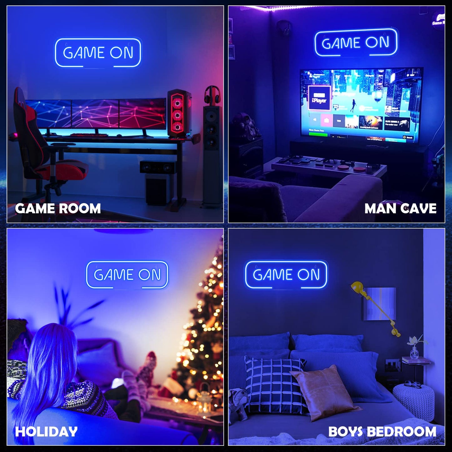 Kavaas Gamer Neon Sign, UV Printed Gaming Neon Sign for Gamer Room Decor - LED Video Game Neon Lights for Bedroom Boys, Gaming Wall decor - Best Gamer Gifts for Teenage Boys, Christmas