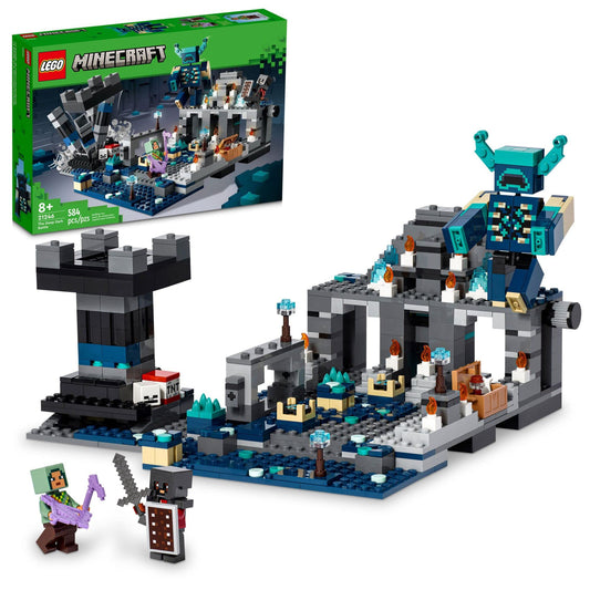 LEGO Minecraft Battle Set - Deep Dark Ancient City with Warden Figure & Exploding Tower Building Blocks