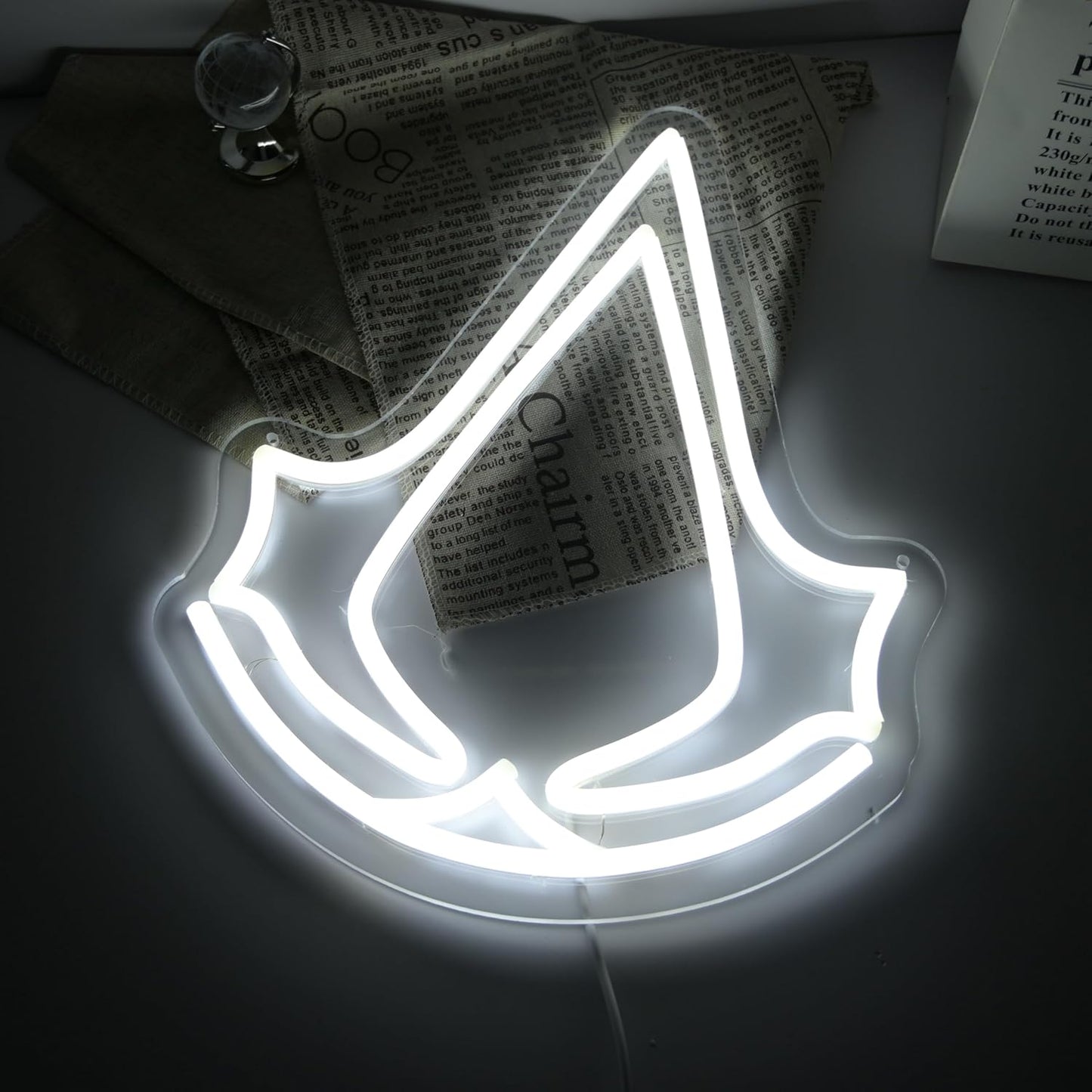 Assassin Neon Sign - LED Gaming Wall Decor | USB Powered Gamer Gift 11x13.8IN