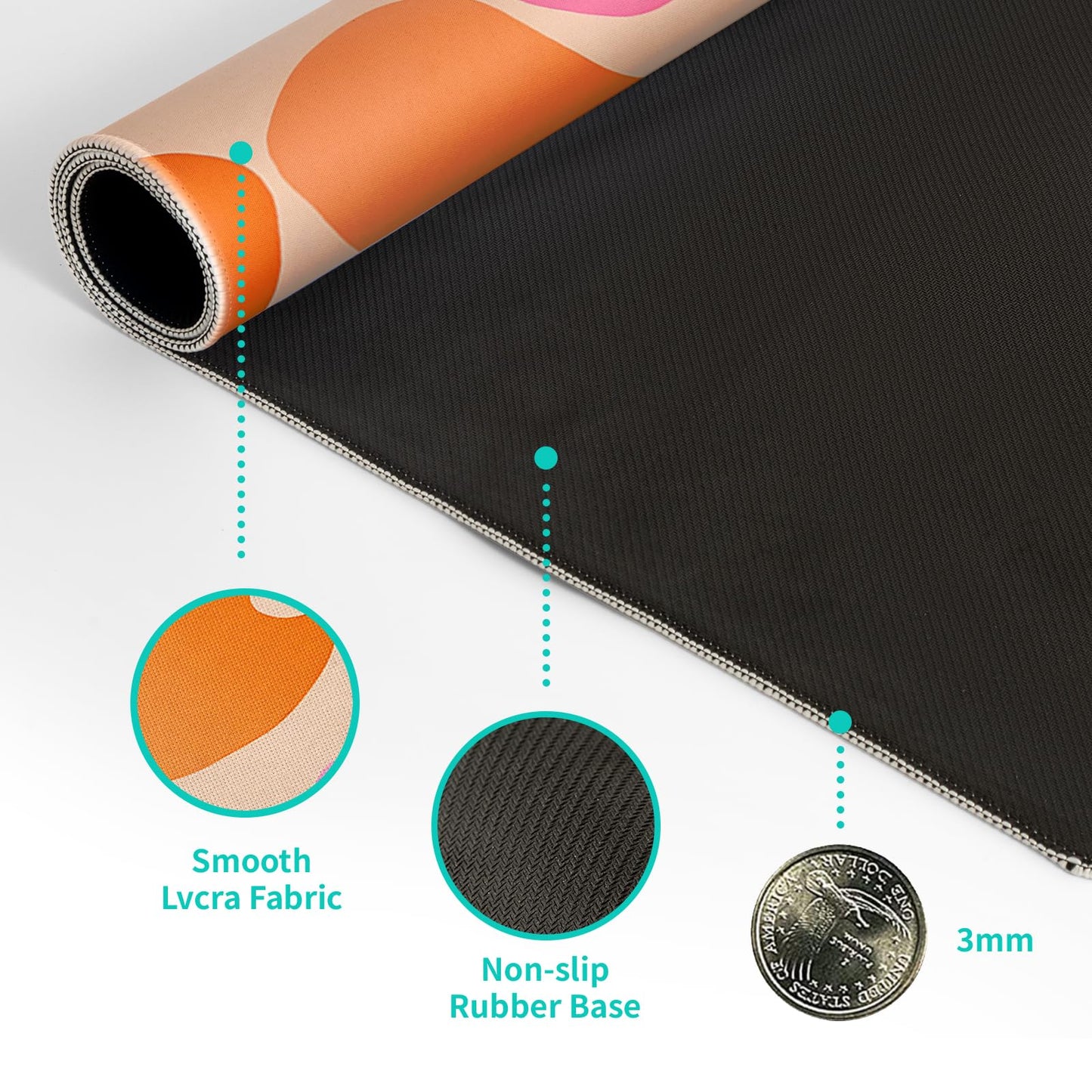 Mountain Gaming Mouse Pad 27.6x11.8 Inch Forest Large Mousepad Extended Grey Mousepad Gaming Non-Slip Rubber Base Stitched Edges Keyboard Mouse Mat Desk Pad for Office Home and Game