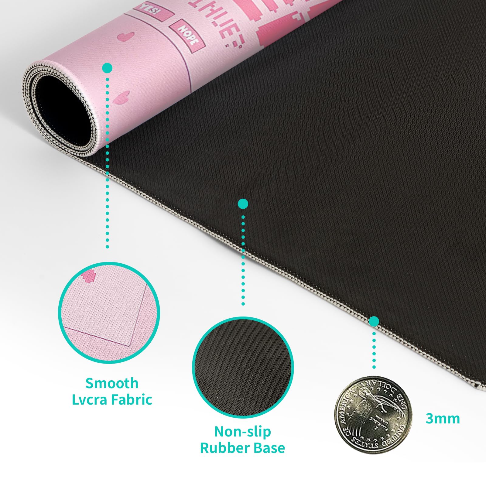 Mountain Gaming Mouse Pad 27.6x11.8 Inch Forest Large Mousepad Extended Grey Mousepad Gaming Non-Slip Rubber Base Stitched Edges Keyboard Mouse Mat Desk Pad for Office Home and Game