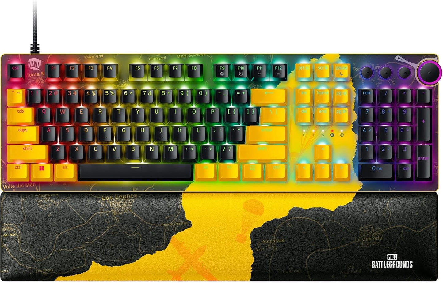 Razer Huntsman V2 Optical Gaming Keyboard: Linear Optical Switches - 8000Hz Polling Rate - Doubleshot PBT Keycaps - Dedicated Media Keys & Dial - Ergonomic Wrist Rest - Snap Tap PUBG Edition Huntsman V2 Linear Optical Switches