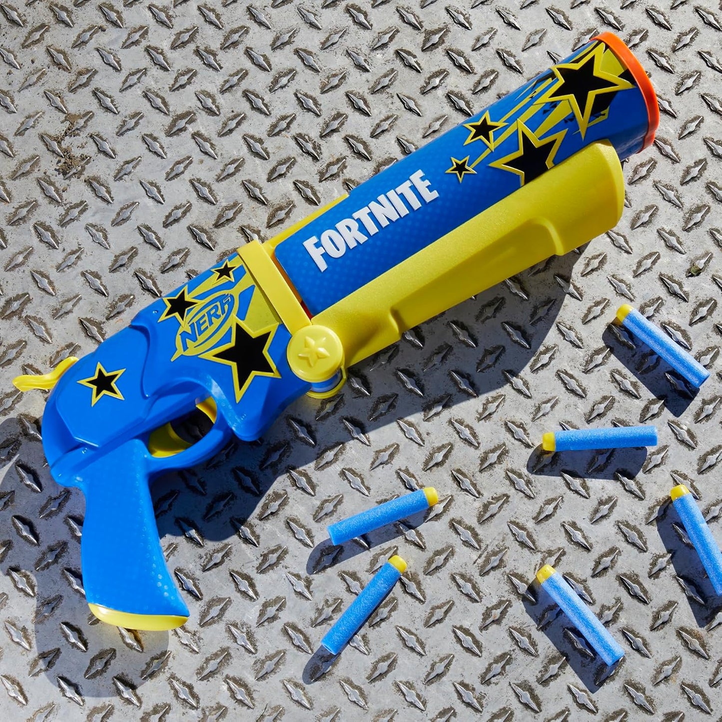 Nerf Fortnite Blaster β Half Tone Hero Wrap | Break Open Barrel, 12 Elite Darts Toy