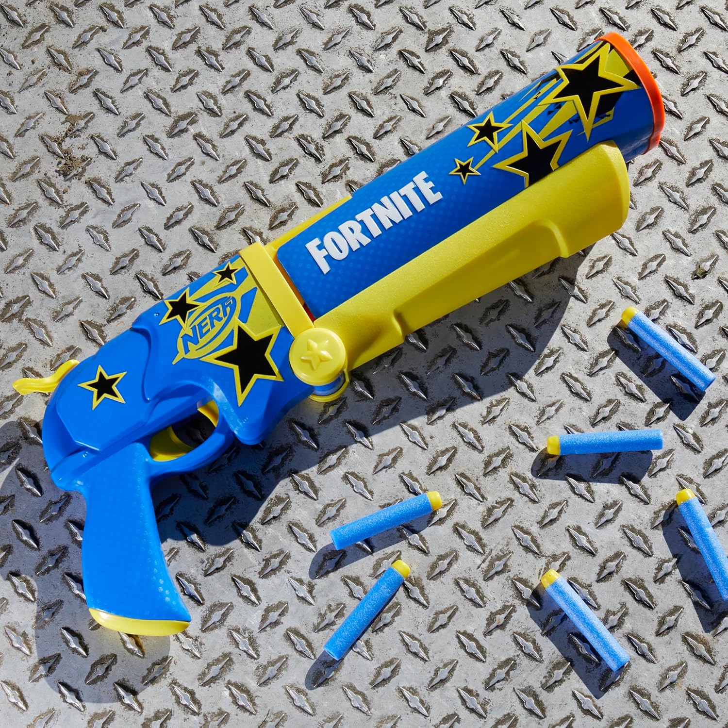 Nerf Fortnite Blaster β Half Tone Hero Wrap | Break Open Barrel, 12 Elite Darts Toy