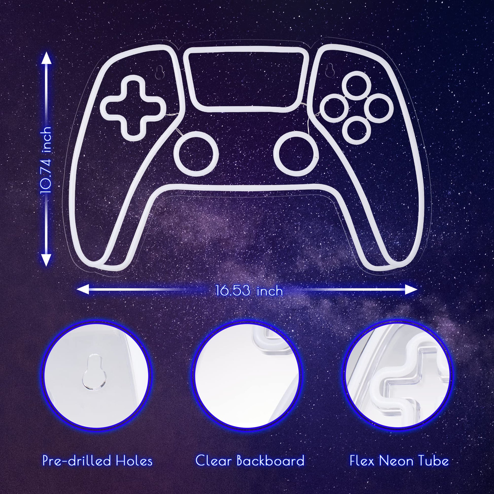 Gaming Neon Sign - LED Neon Light for Game Room Decoration | Teen Gamer Gift Home Decor