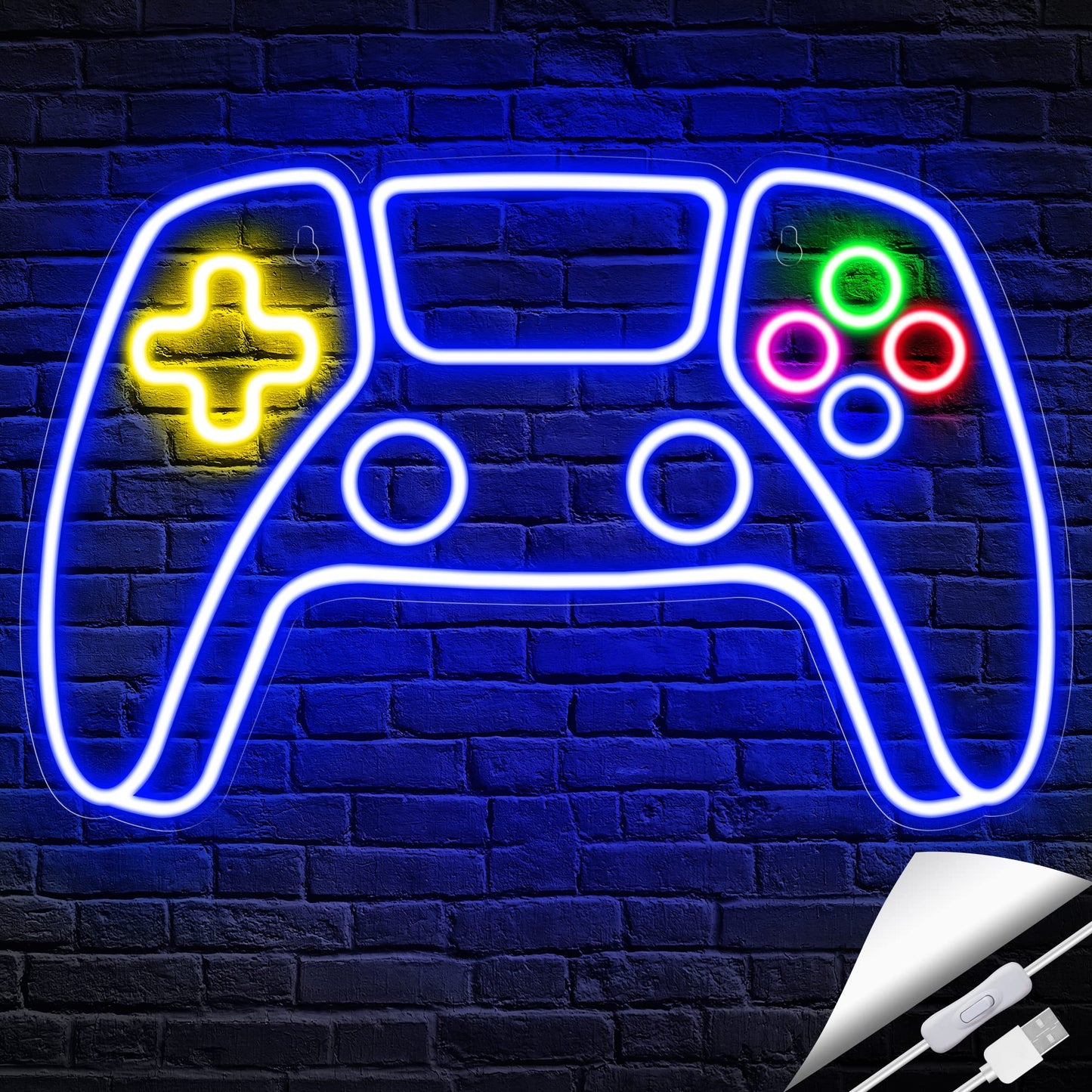 Kavaas Gamer Neon Sign, UV Printed Gaming Neon Sign for Gamer Room Decor - LED Video Game Neon Lights for Bedroom Boys, Gaming Wall decor - Best Gamer Gifts for Teenage Boys, Christmas