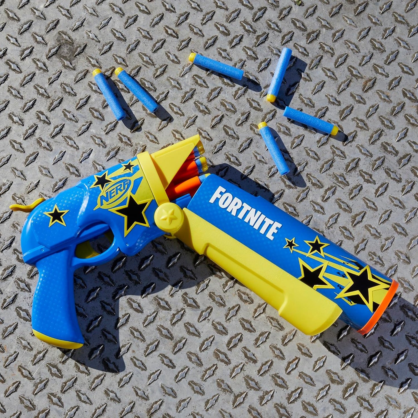 Nerf Fortnite Blaster β Half Tone Hero Wrap | Break Open Barrel, 12 Elite Darts Toy