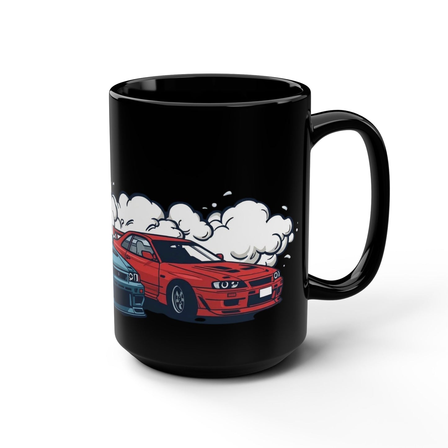 JDM Drift Cars 15oz Black Mug — Racing Enthusiast Coffee Cup