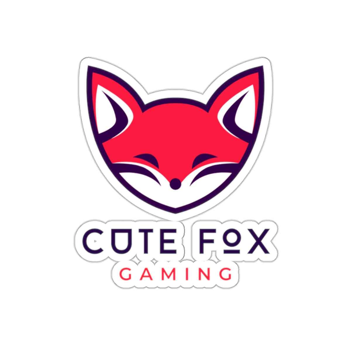 Cute Fox Stickers - Gaming Kiss-Cut Stickers 2" ร 2" White Paper products