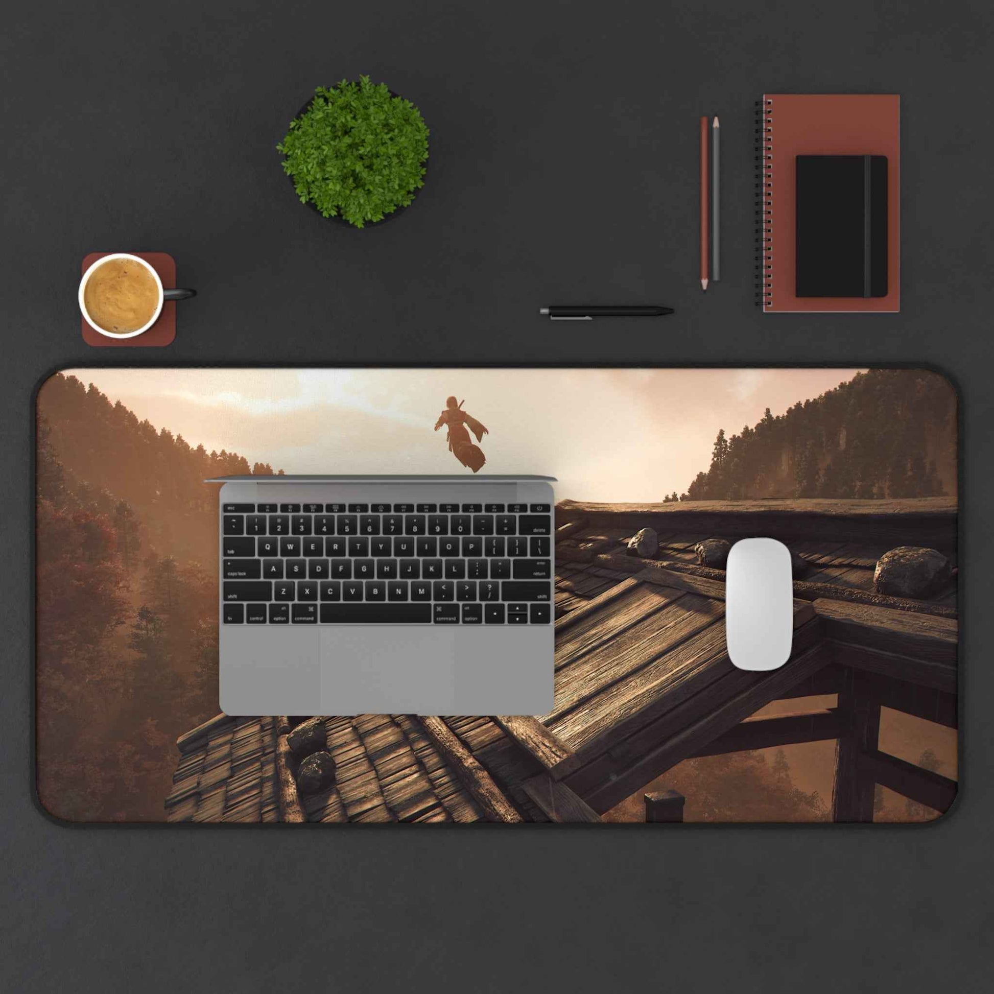 Gaming Desk Mat – Durable Non Slip Desk Pad With Hemmed Edges | Colorful Office Decor Home Decor