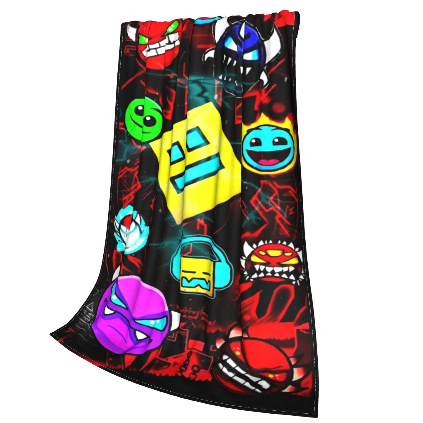 The Geometry Dash Gaming Meme Merch Blankets