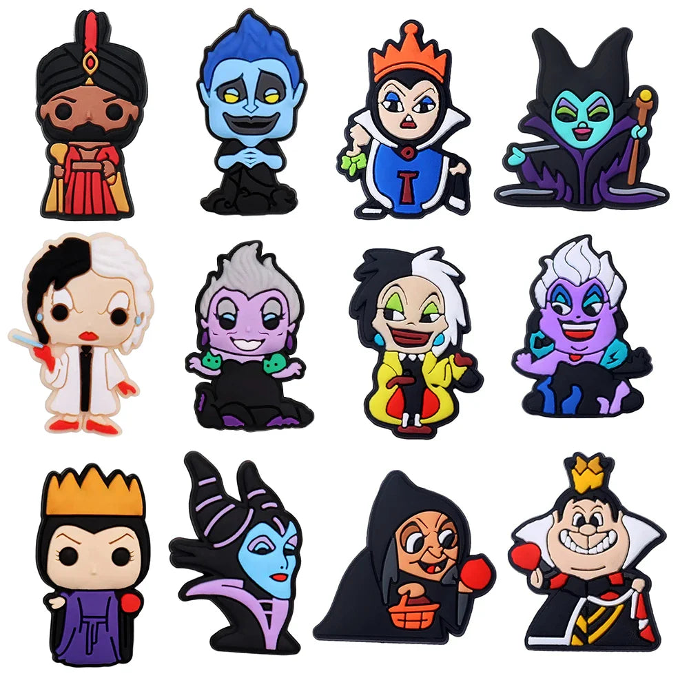 Disney Villains Croc Charms 12PCS