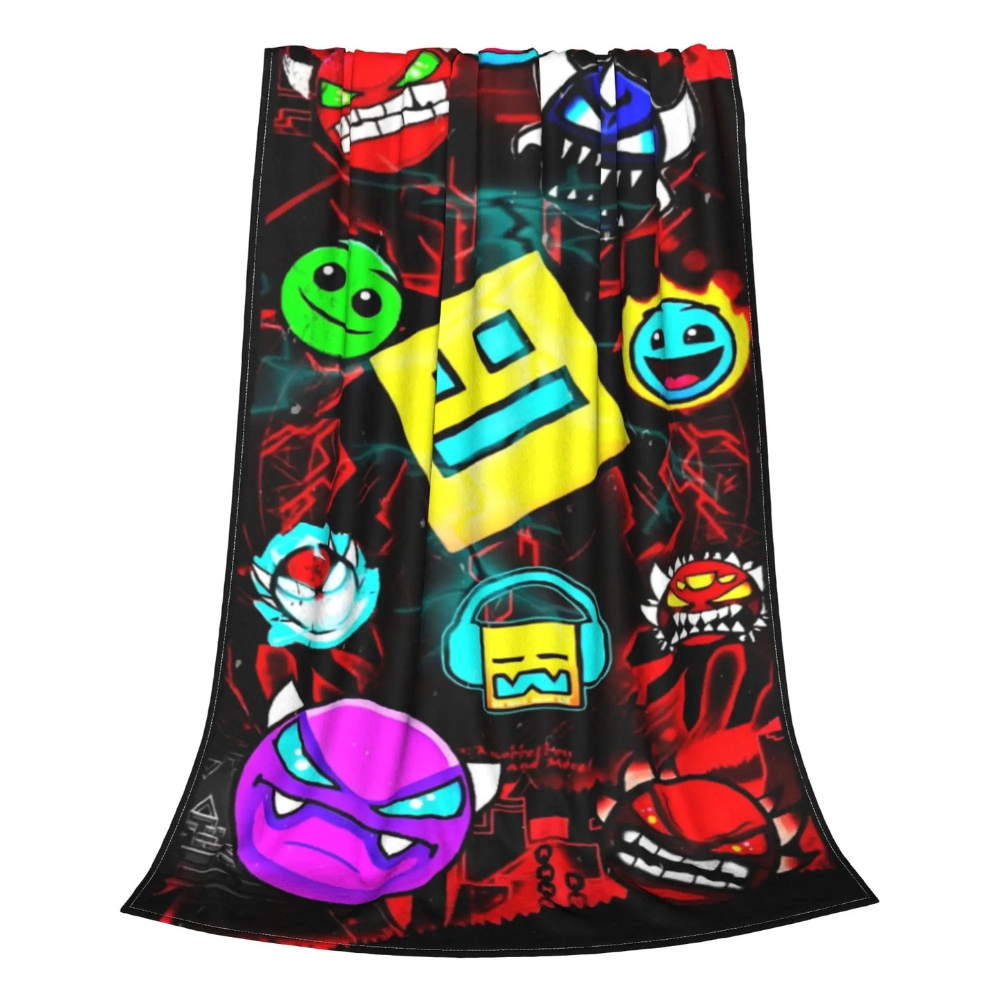The Geometry Dash Gaming Meme Merch Blankets